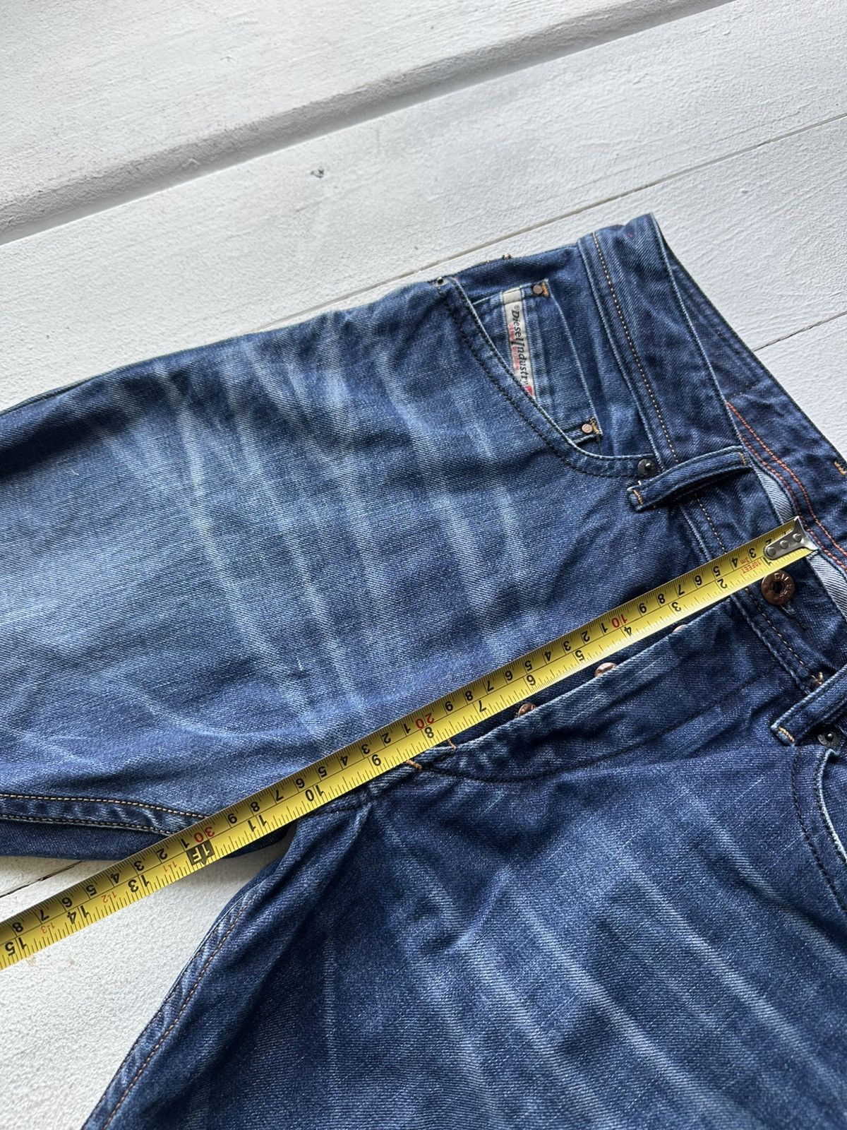 Diesel VNTG 🚨 Y2K Diesel Industry shorts Streetwear blue faded Size US 31 - 13 Thumbnail