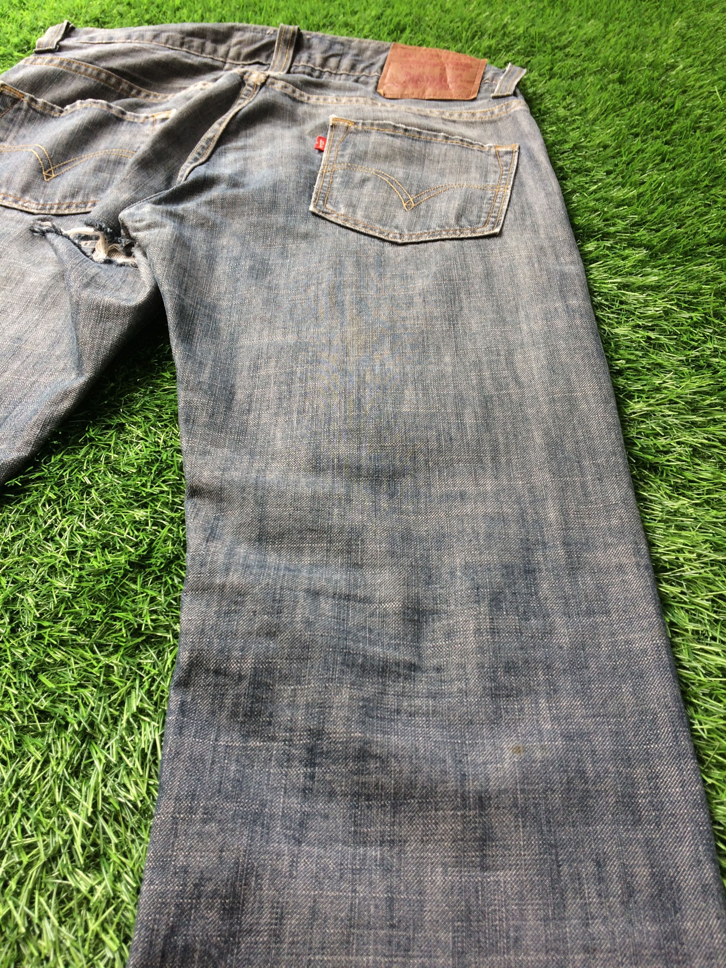 Jean × Unsound Rags Levis 511 Ripped Butt Skinny Jeans D-756 Size 30" / US 8 / IT 44 - 2 Thumbnail