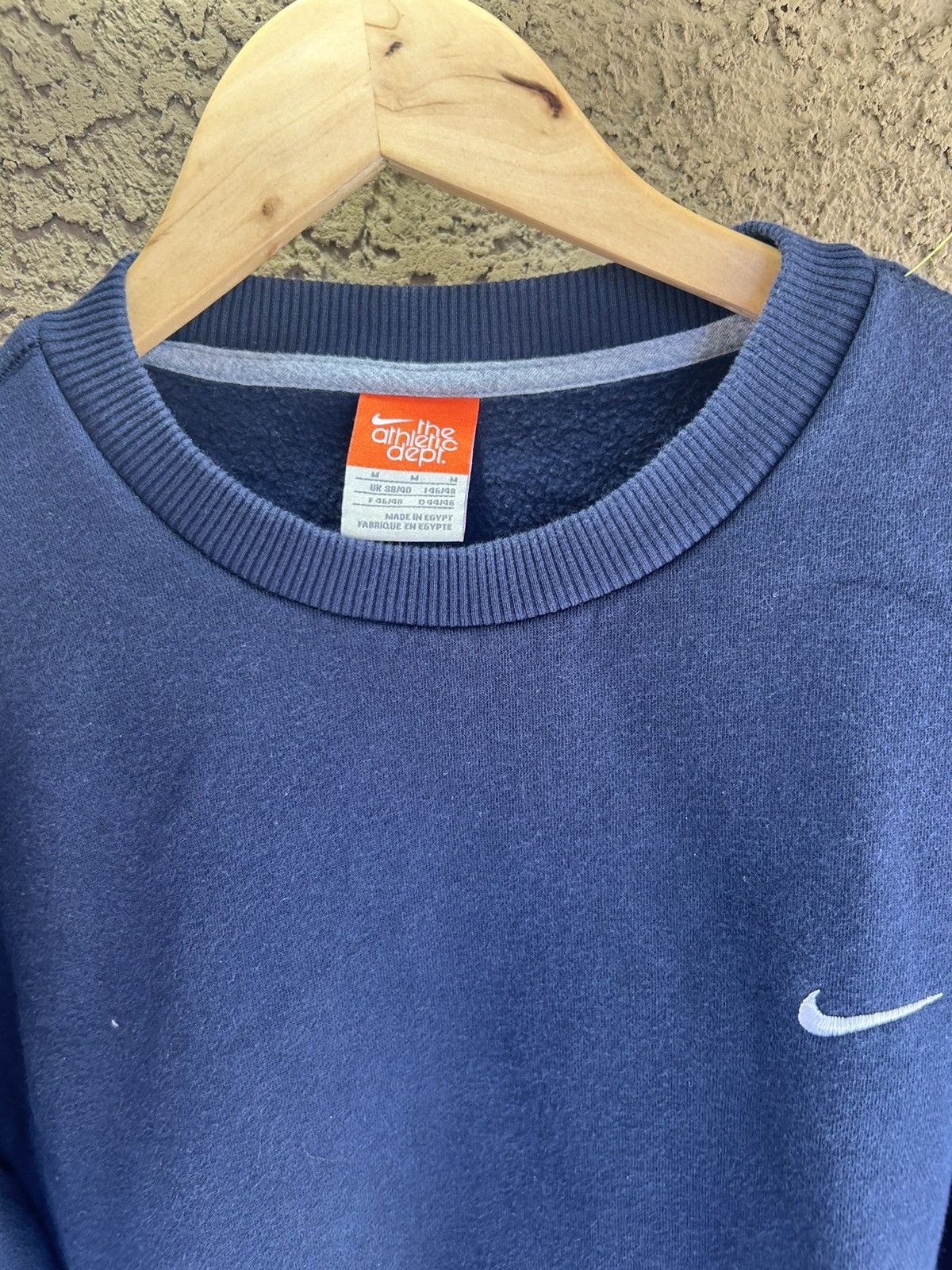 Nike × Vintage Vintage Navy Nike Crew Neck Size US M / EU 48-50 / 2 - 2 Thumbnail