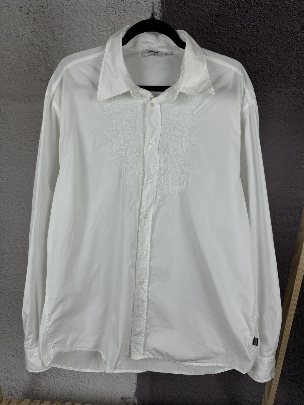 Moschino Moschino Jeans vintage designer sewn white button up shirt Size US XXL / EU 58 / 5 - 2 Thumbnail