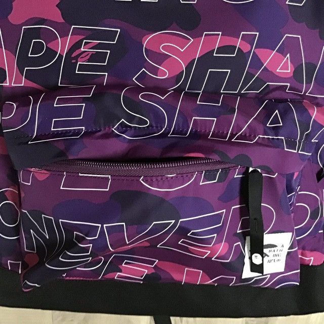 Bape BAPE Backpack TEXT COLOR CAMO Purple a bathing ape Size ONE SIZE - 4 Thumbnail