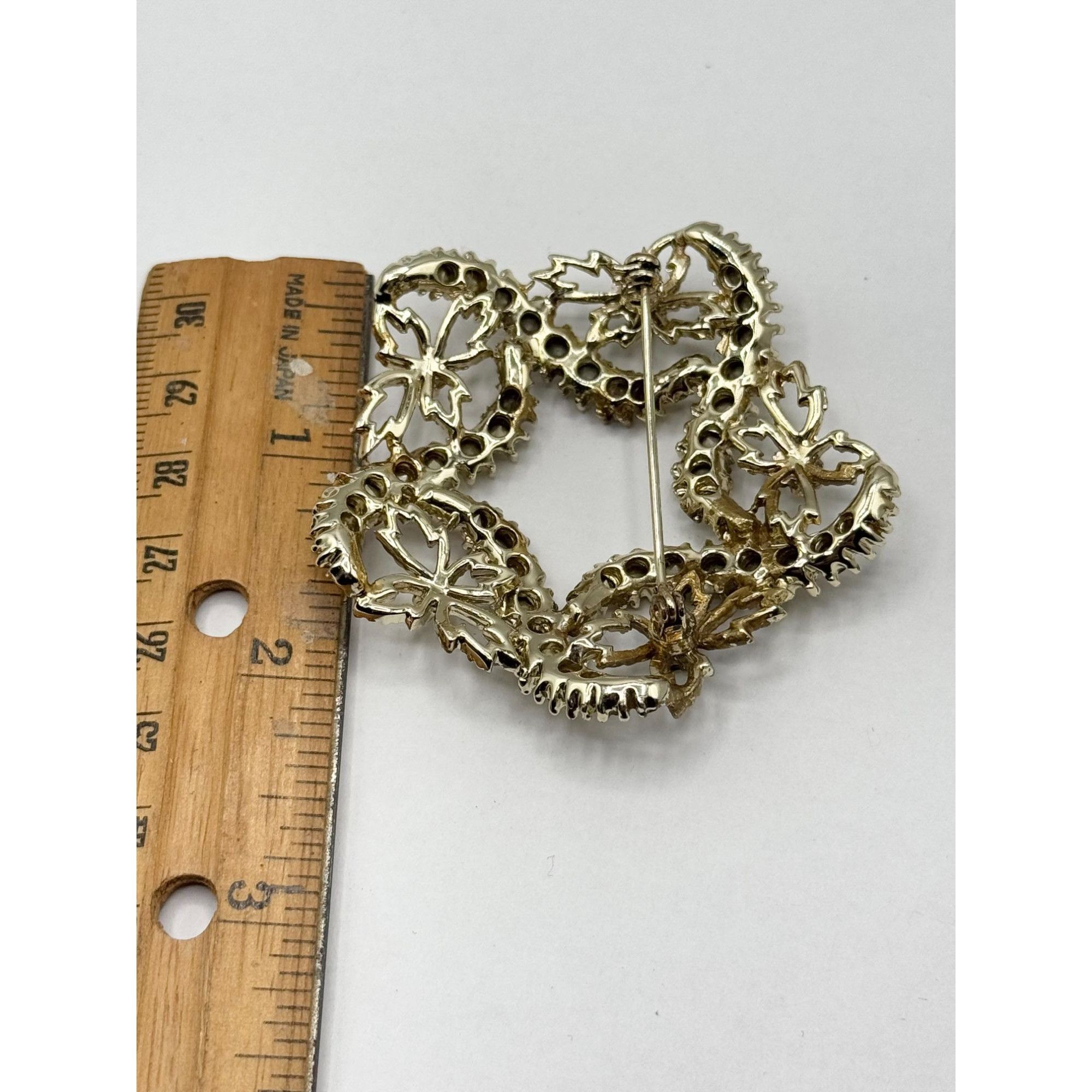 Vintage Vintage AB rhinestone floral brooch pin Size ONE SIZE - 4 Thumbnail