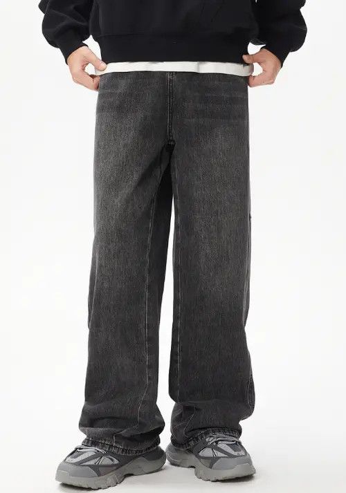 Japanese Brand × Jean American retro wide-leg men's loose distressed jeans Size US 34 / EU 50 - 1 Thumbnail