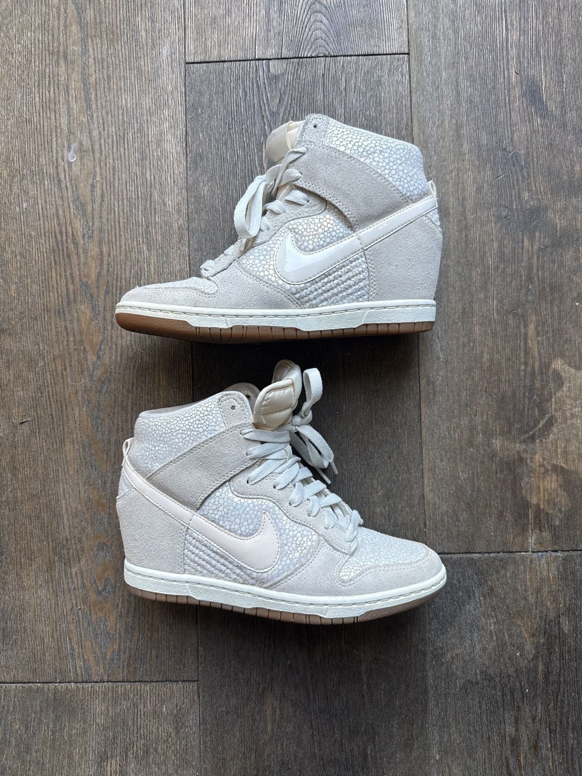Nike Nike Sky Hi Dunks—Cream & Irridescent Mermaid—Size 7—2014 Size US 7 / IT 37 - 1 Thumbnail