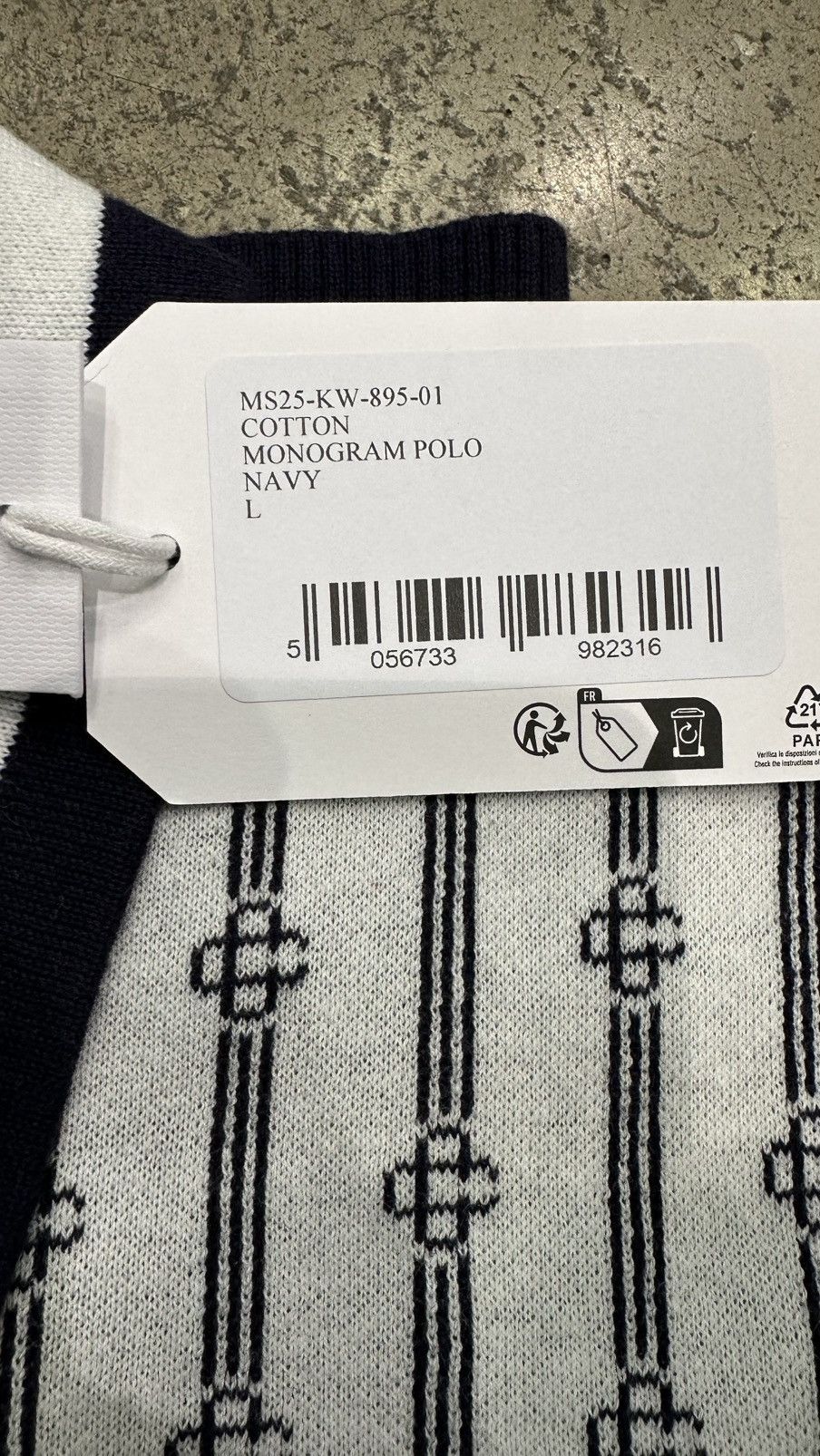 Casablanca CASABLANCA - Monogram Polo Navy Size US L / EU 52-54 / 3 - 3 Thumbnail