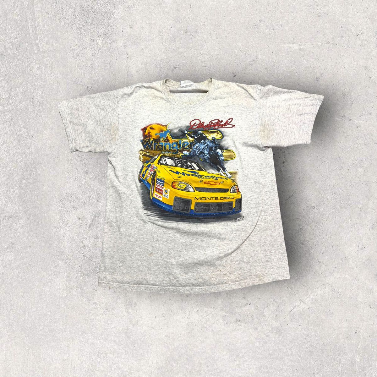 Chase Authentics × NASCAR × Vintage Vintage NASCAR Dale Earnhardt Wrangler tee Size US XL / EU 56 / 4 - 1 Thumbnail
