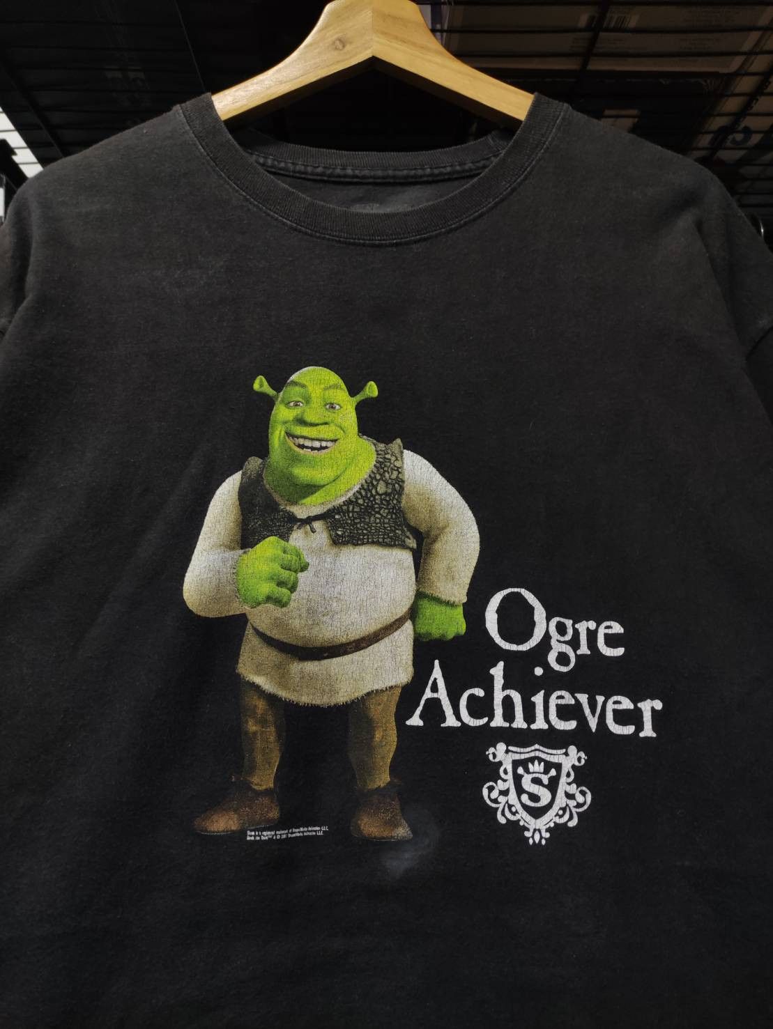 Vintage Vtg 00's Shrek " Ogre Achieve " Movie Promo T-Shirt Size US L / EU 52-54 / 3 - 1 Thumbnail