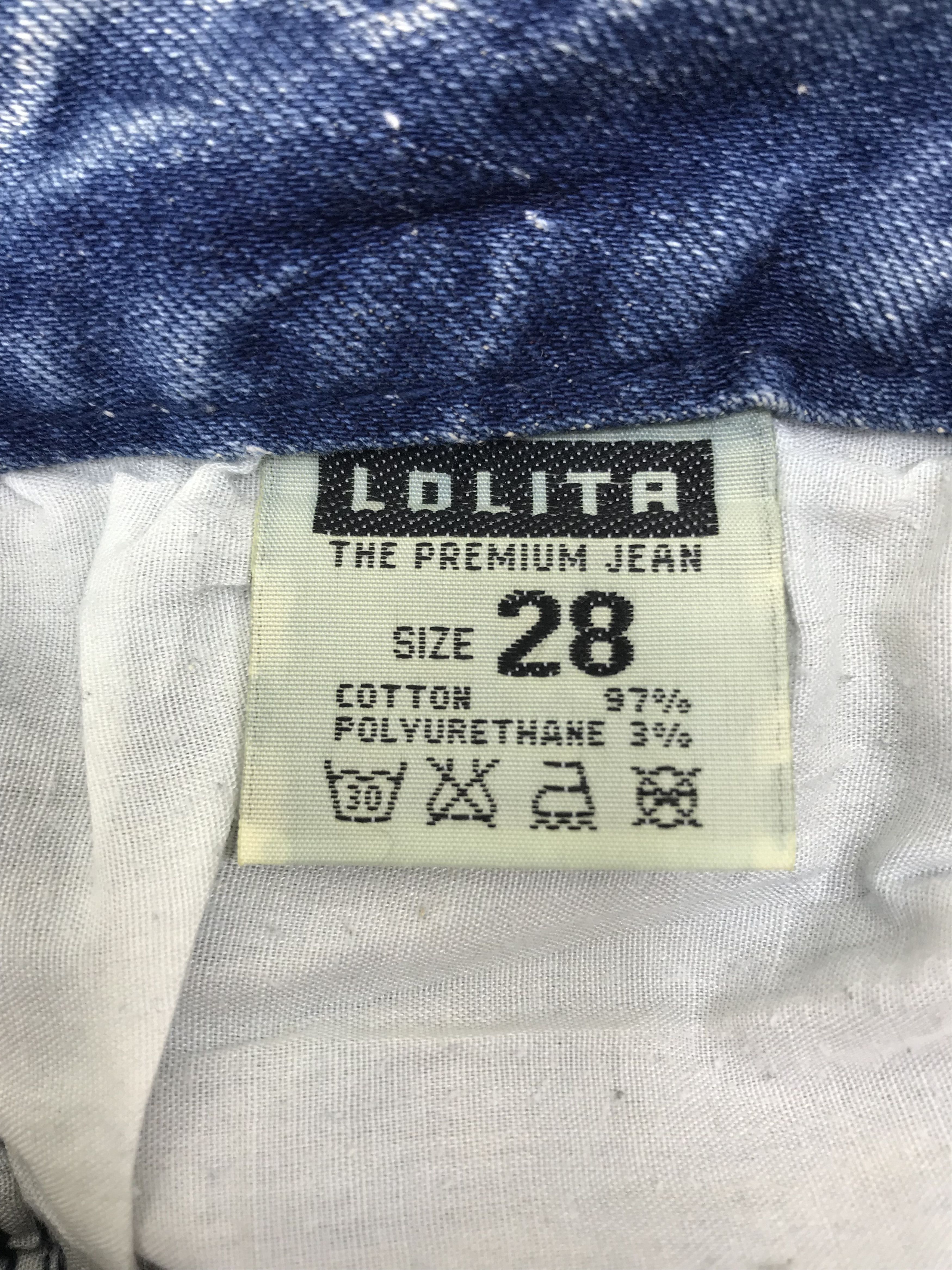 Japanese Brand Vintage Lolita Bell Bottom Washed Flare Jeans Size 28" / US 6 / IT 42 - 10 Thumbnail