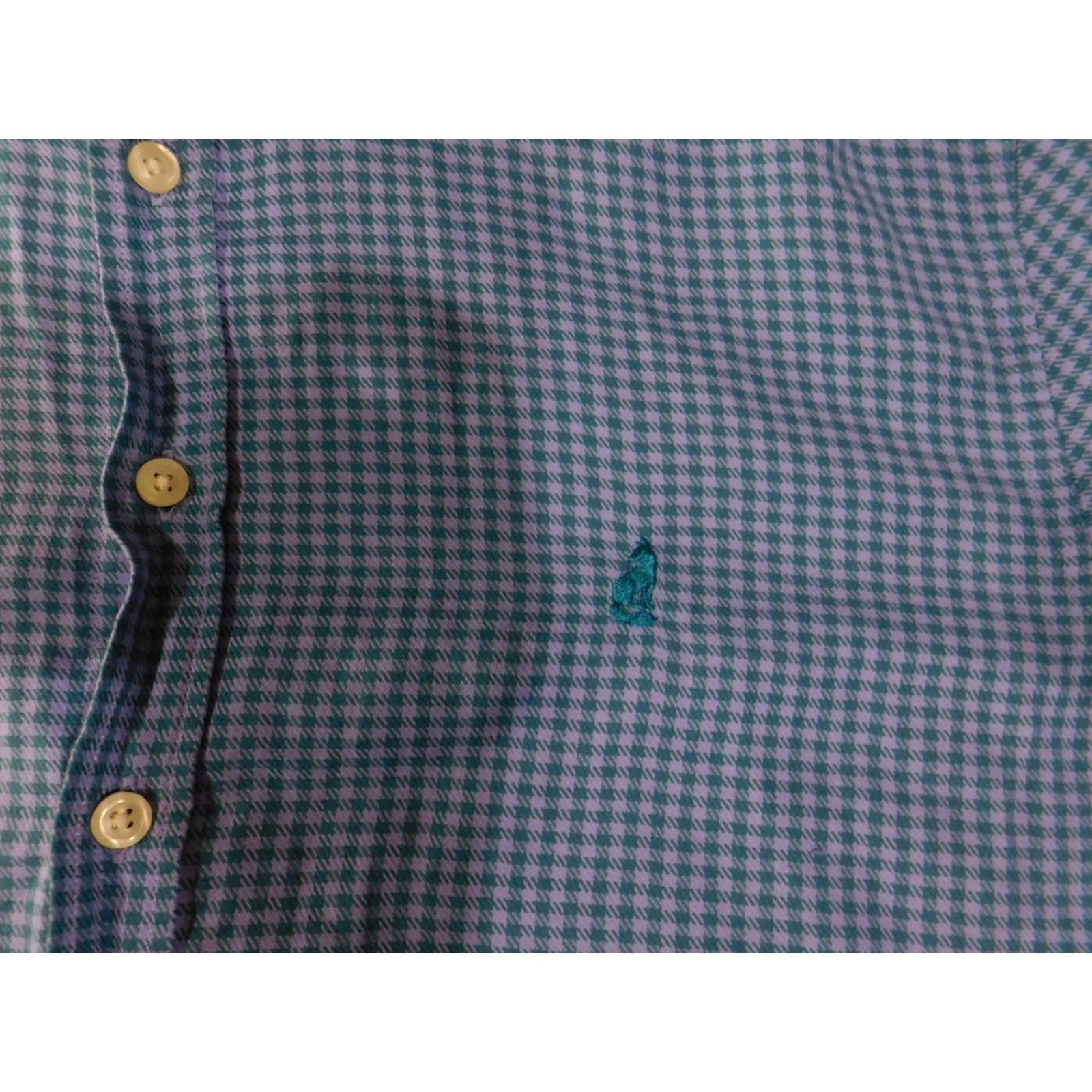 Pinko Thomas Pink Shirt Large Blue Houndstooth Slim Casual Long Sleeve Button Up Mens Size US L / EU 52-54 / 3 - 6 Thumbnail