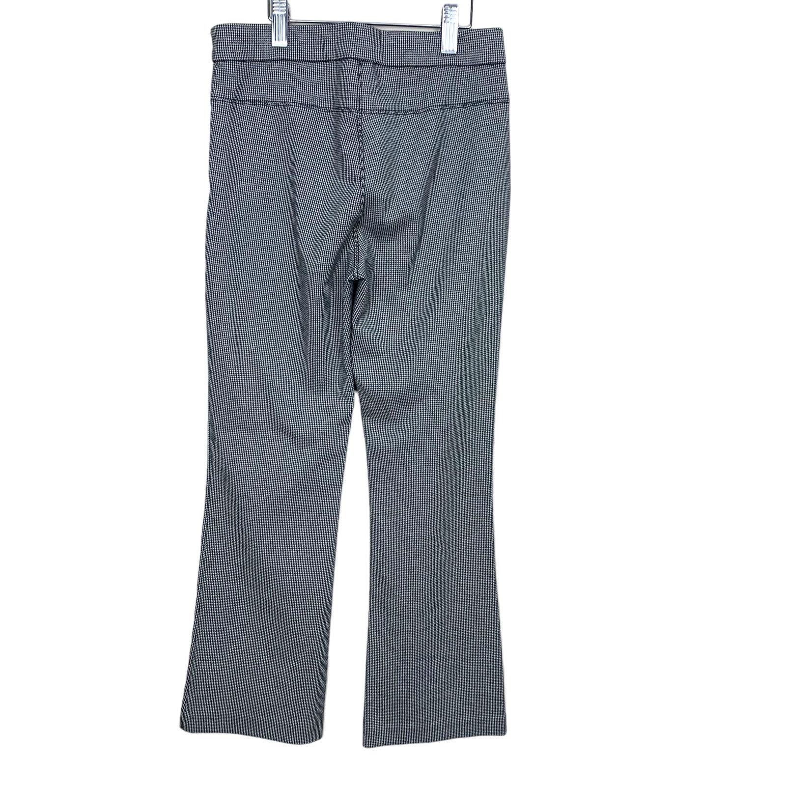Zara Zara Black White Houndstooth Ponte Knit Ankle Flare Pants S Size 27" / US 4 / IT 40 - 3 Thumbnail