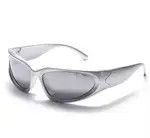 Japanese Brand Dystopian Sunglasses Retro Silver Cyber Punk Archive Cosplay Size ONE SIZE - 4 Thumbnail