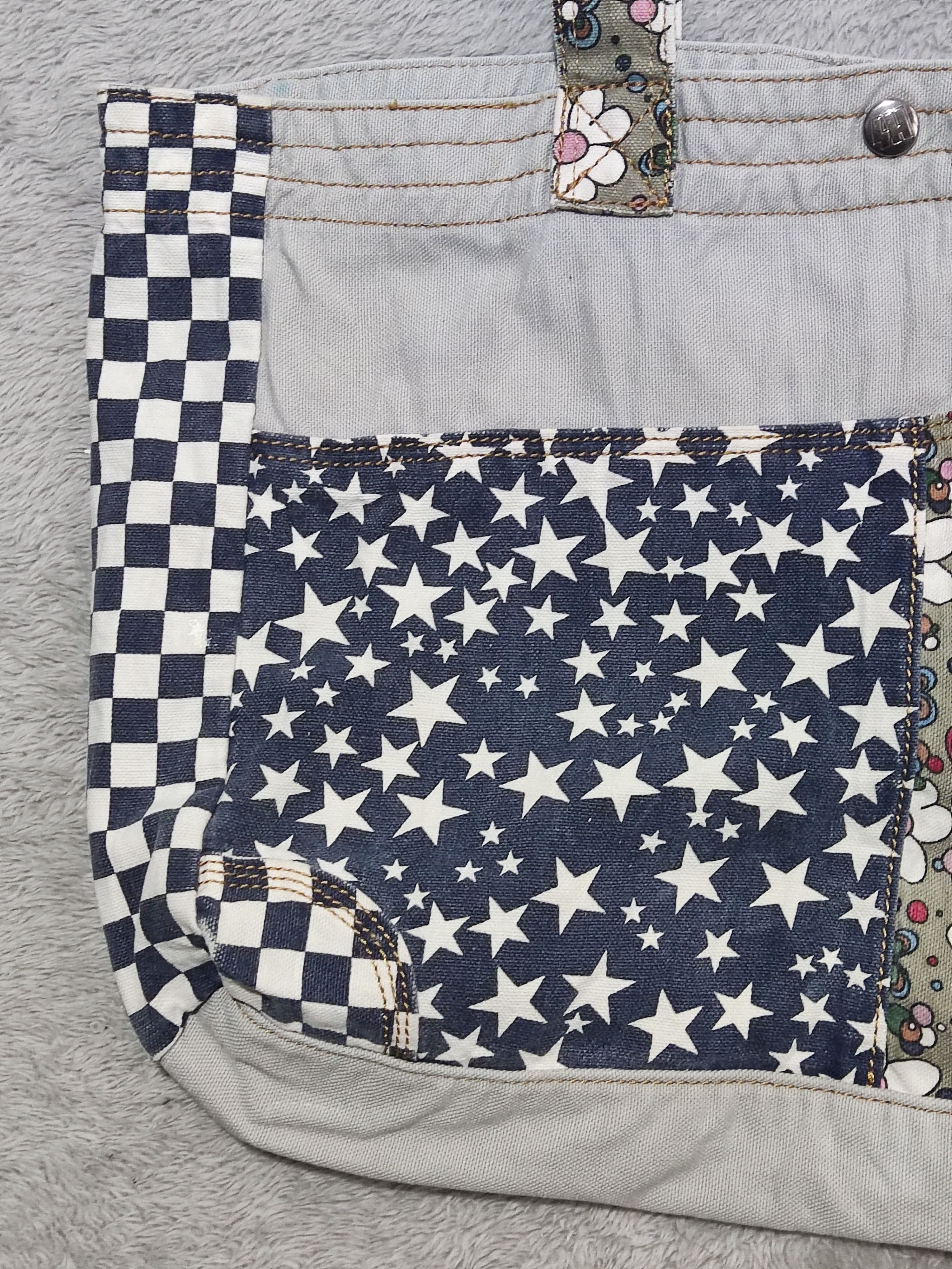 Hysteric Glamour VTG Hysteric Glamour Y2K Mixed Patchwork Denim Tote Bag Size ONE SIZE - 8 Thumbnail