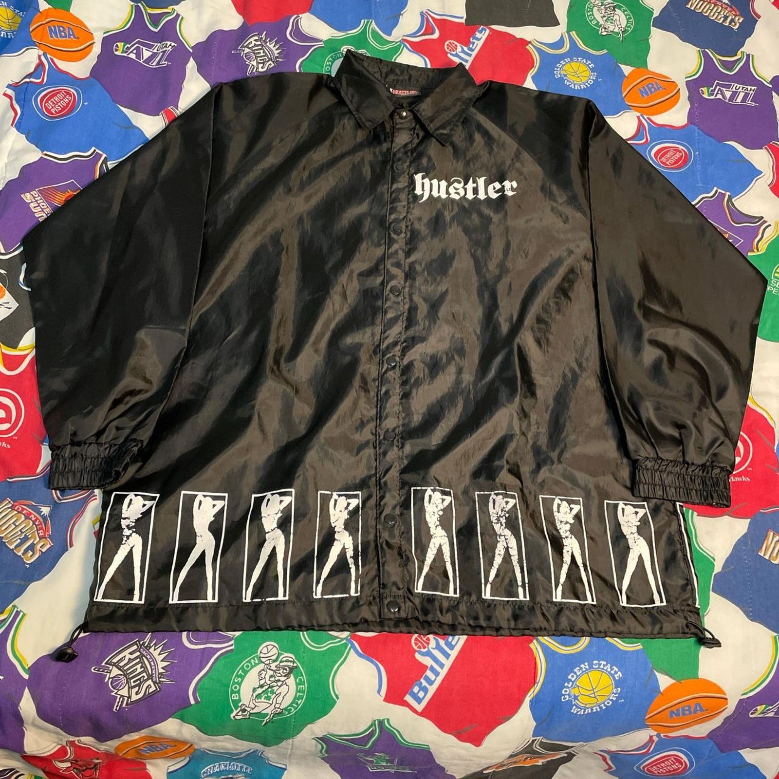 Ecko Unltd. × Vintage Y2K Hustler Sex Hooker Stripper Hooker Las Vegas Windbreaker Size US XL / EU 56 / 4 - 1 Thumbnail
