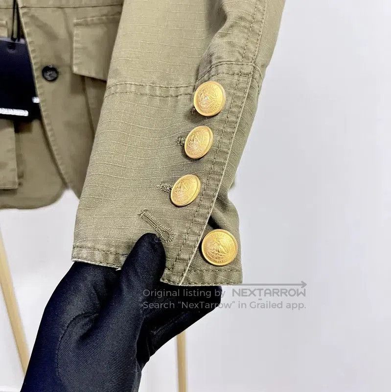 Dsquared2 DSQUARED2 Military Green Cotton Long Sleeve Jacket . Size US M / EU 48-50 / 2 - 4 Thumbnail