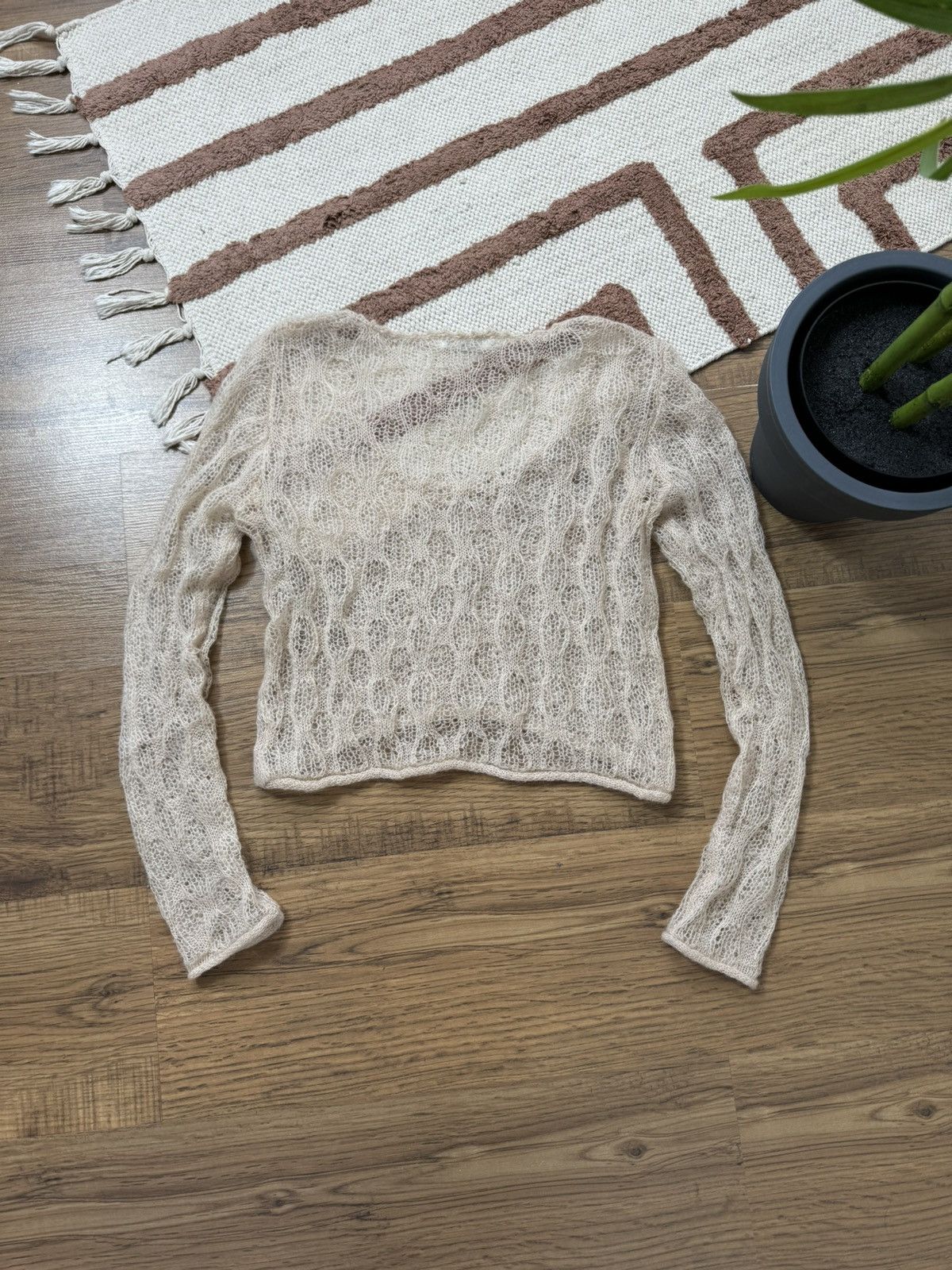Vintage VINTAGE MESH KNITTED WEB SWEATER Size M / US 6-8 / IT 42-44 - 7 Thumbnail