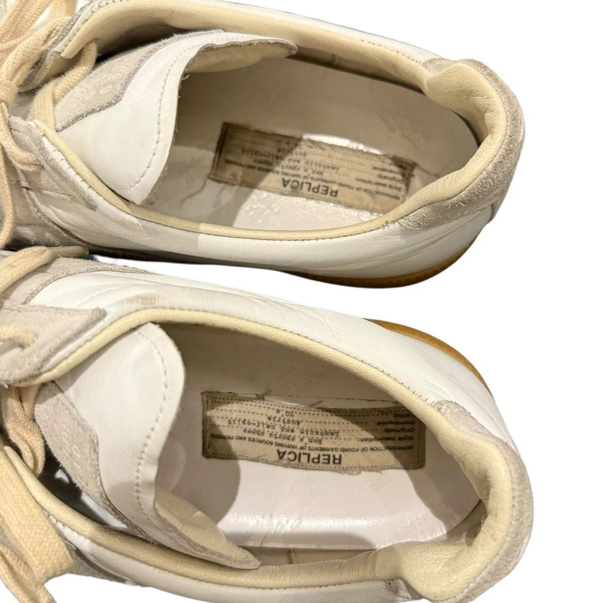 Maison Margiela Maison Margiela Replica GAT Gray White 14 47 Low Suede Size US 14 / EU 47 - 8 Thumbnail