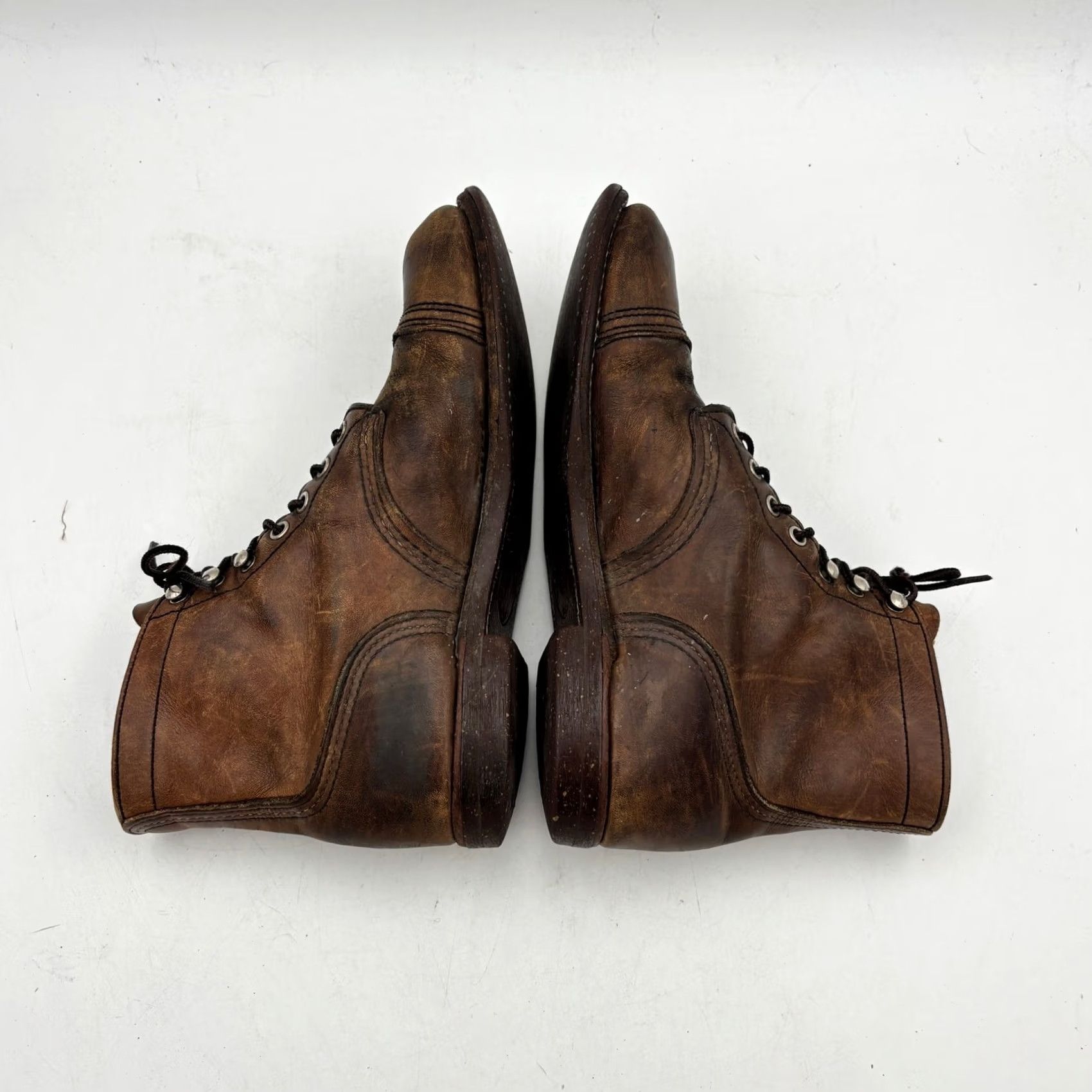 Red Wing Red Wing Work Boots Men's 7.5D Workwear Leather 6 Inch Iron Ranger Combat Brown Size US 8 / EU 41 - 6 Thumbnail