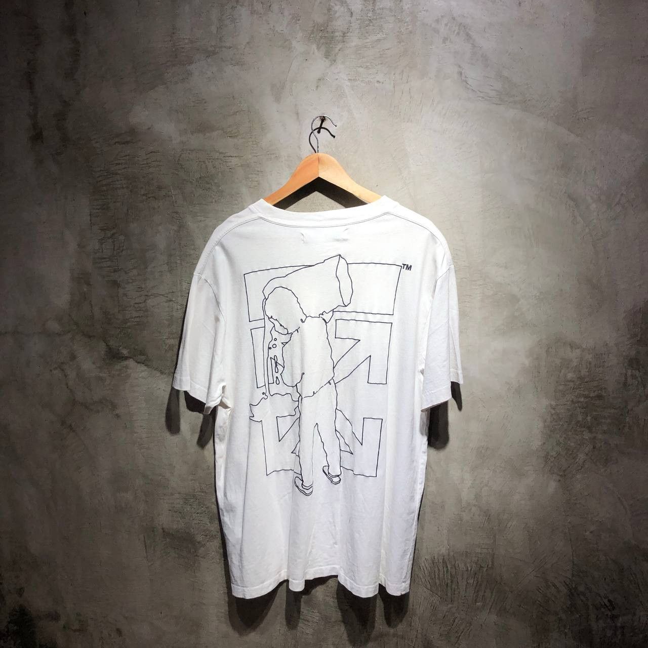 image of Off White Off-White Barrel Worker Arrows Tee, Men's (Size XL)