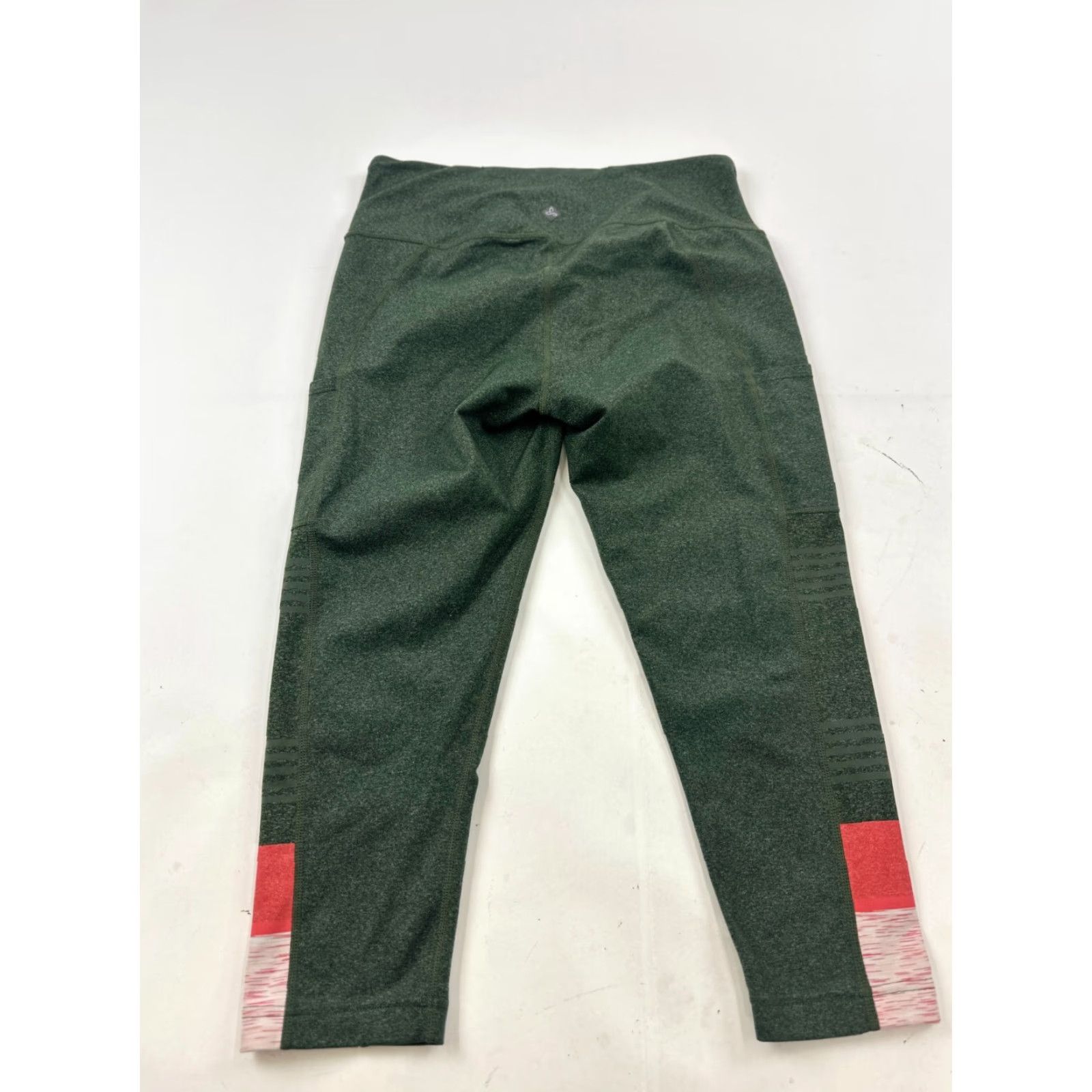 Prana VINTAGE PrAna Legging Womens Large Green Capri Active Yoga Gym Borra Pocket High Waisted Size 36" / US 14 / IT 50 - 2 Thumbnail
