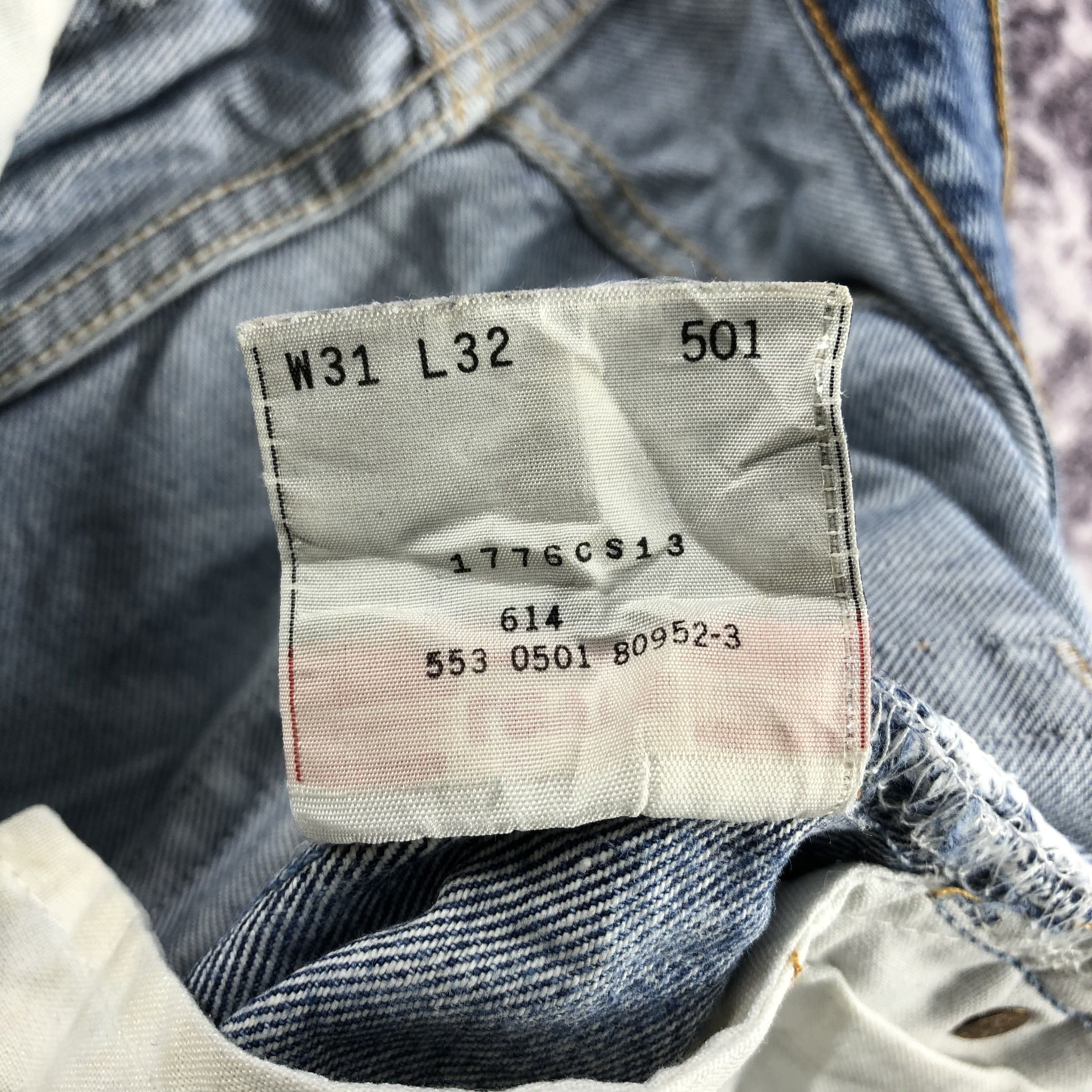 Levi's 90s Vintage Blue Wash Levis 501 Jeans-JM2244 Size US 30 / EU 46 - 15 Thumbnail