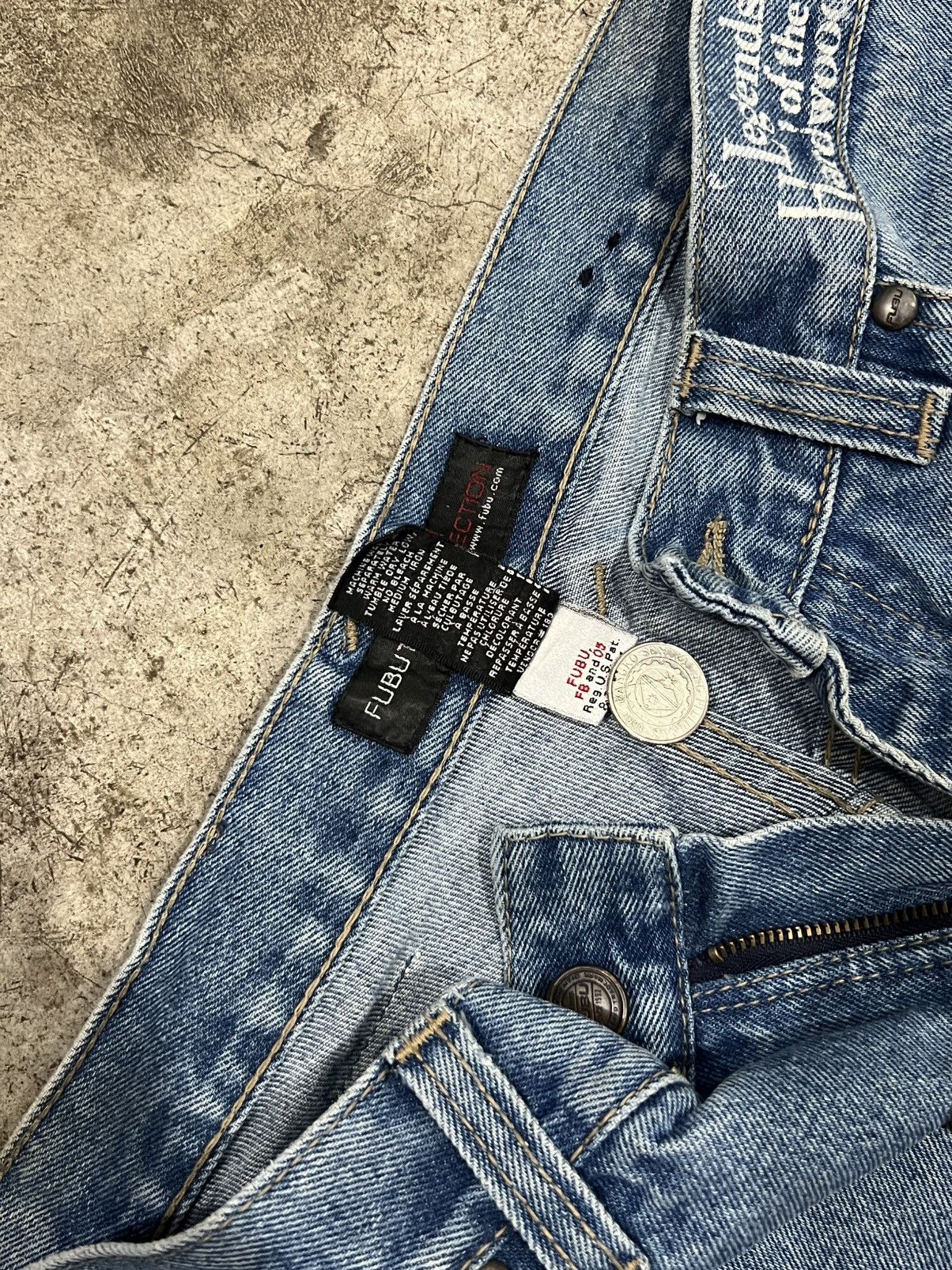 Fubu Y2K Hiphop Style Rare Fubu Harlem Globetrotters Denim Pants Size US 34 / EU 50 - 7 Thumbnail