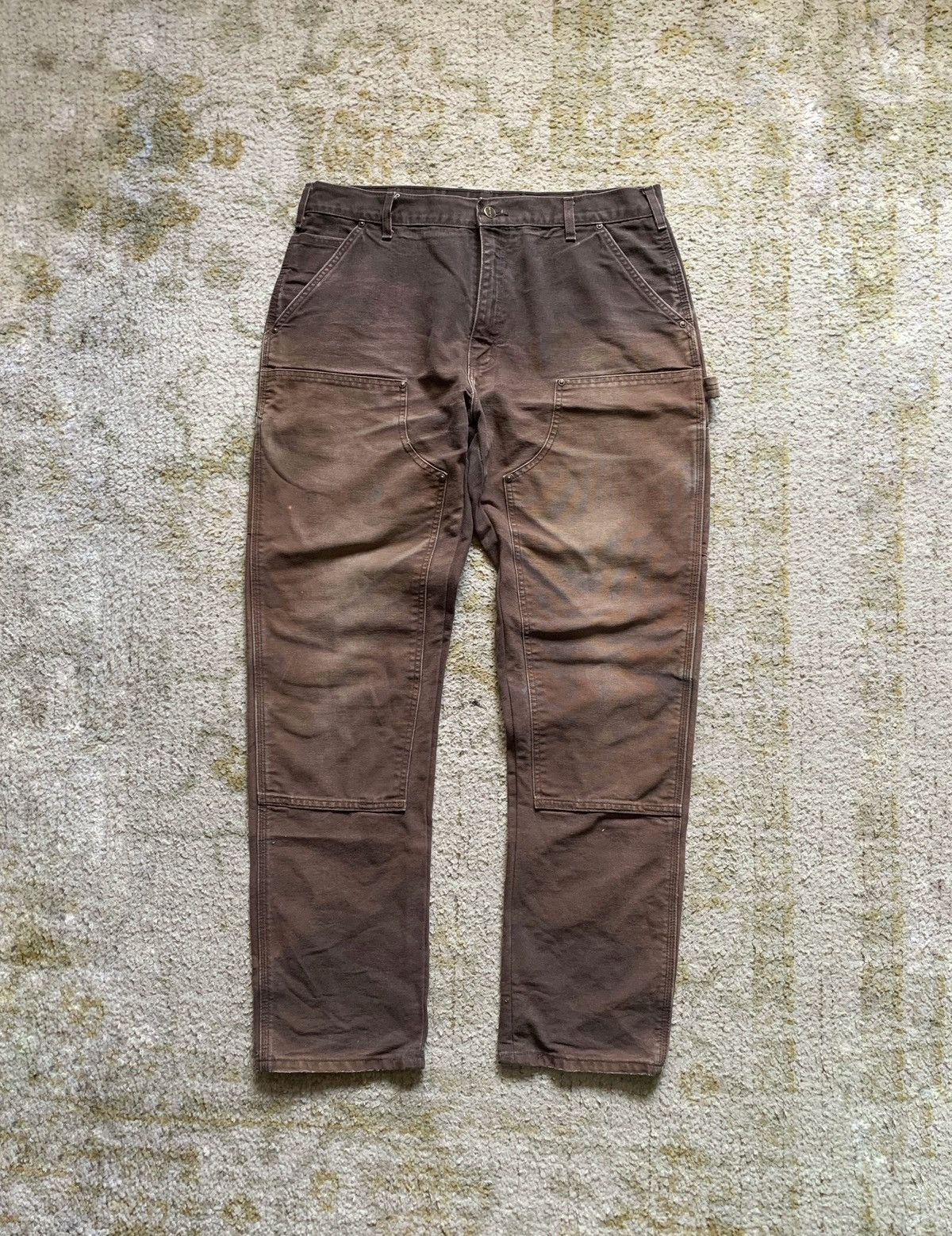 image of 00’S Carhartt Double Knee Mocha Brown Pants, Men's (Size 36)