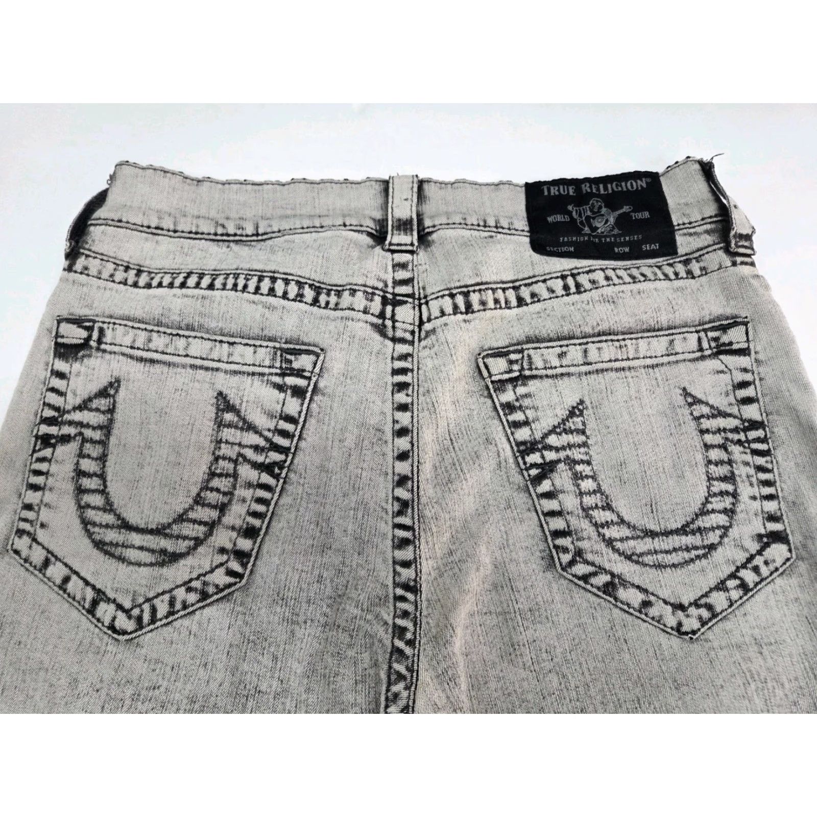 True Religion VINTAGE True Religion Jeans? Rocco Relaxed Skinny 32/33 Gray 5-Pocket Embroidered Denim Mens Size US 32 / EU 48 - 7 Thumbnail