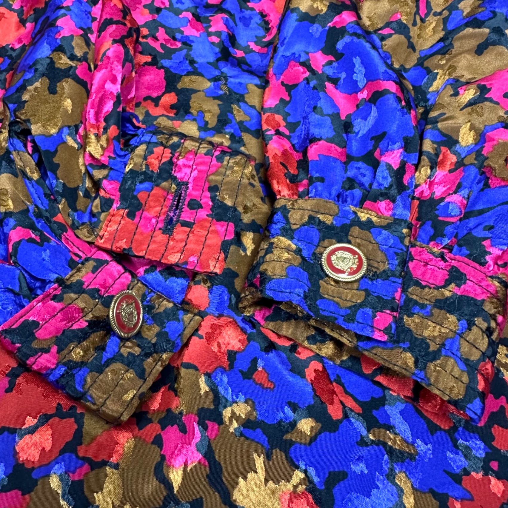 Vintage Vtg Lilli Ann Collection Womens Silk Blouse Long Sleeve Sz L Purple Pink Print Shirt Female Size L / US 10 / IT 46 - 6 Thumbnail