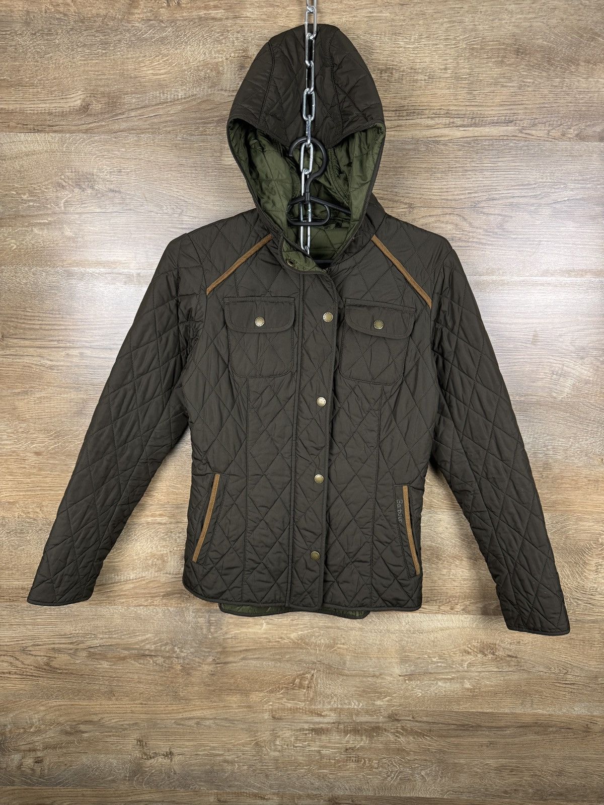 Barbour Women’s Barbour Draycott Jacket quilted brown size UK 8 Size S / US 4 / IT 40 - 1 Thumbnail