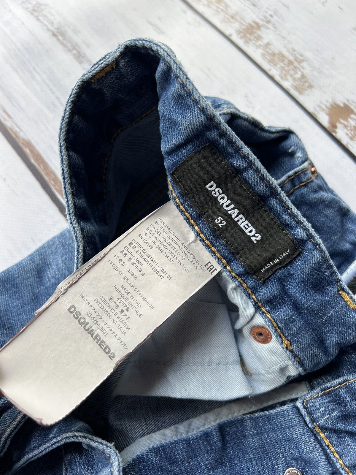 Designer × Dsquared2 DSQUARED2 “SKATER BOY JEAN” EMBROIDERED BIG LOGO PANTS JEANS Size US 33 - 12 Thumbnail
