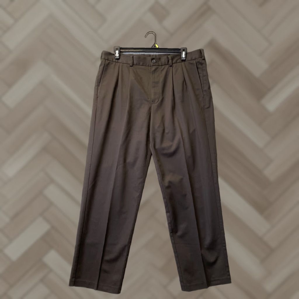 Nordstrom NORDSTROM Mens Chino Pants 38x31 Black Twill Stretch Formal Size US 38 / EU 54 - 1 Thumbnail