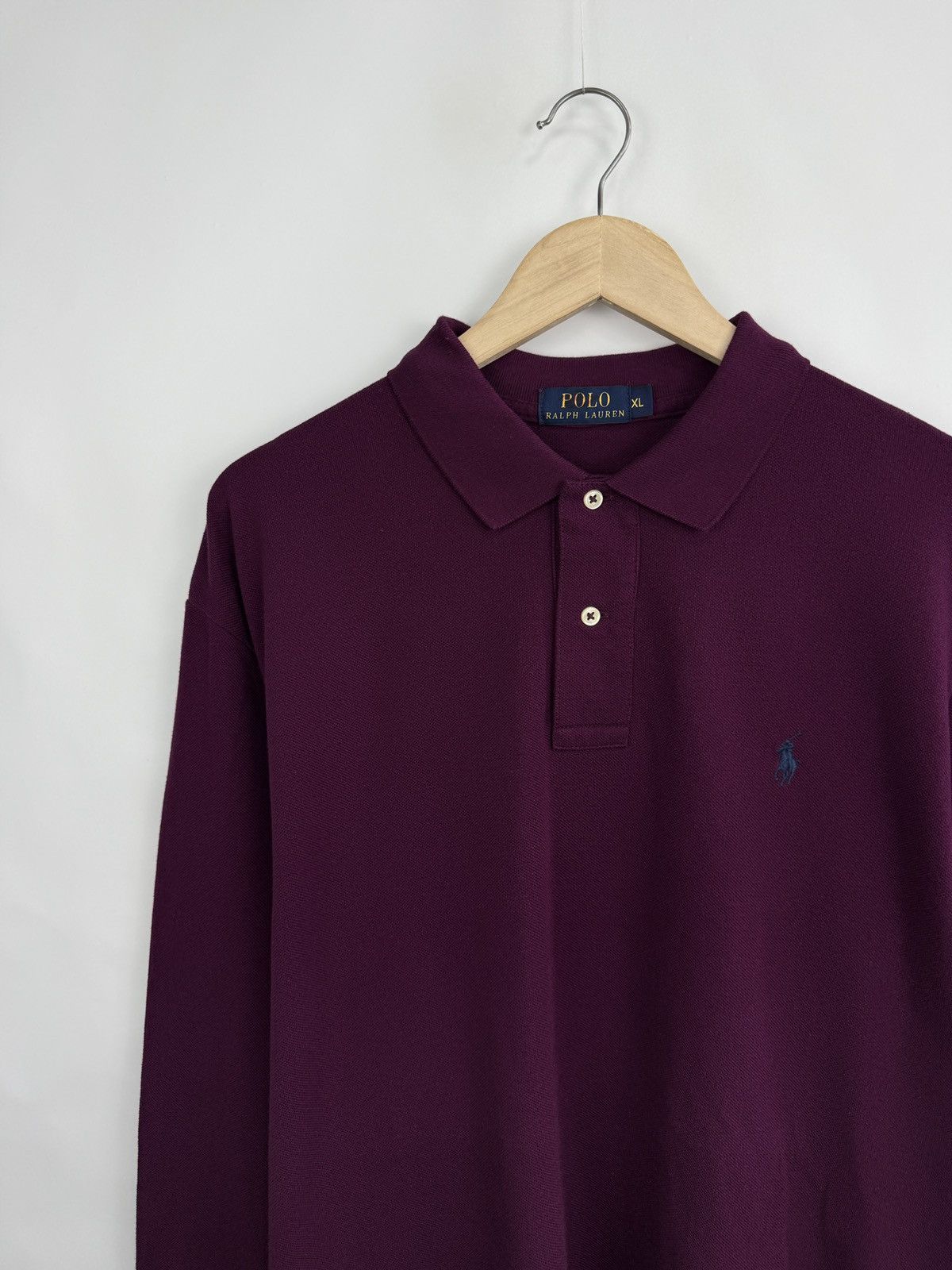 Polo Ralph Lauren 🇺🇸 Polo Ralph Lauren Classic Long Sleeve Purple Rare Retro Size US XL / EU 56 / 4 - 4 Thumbnail
