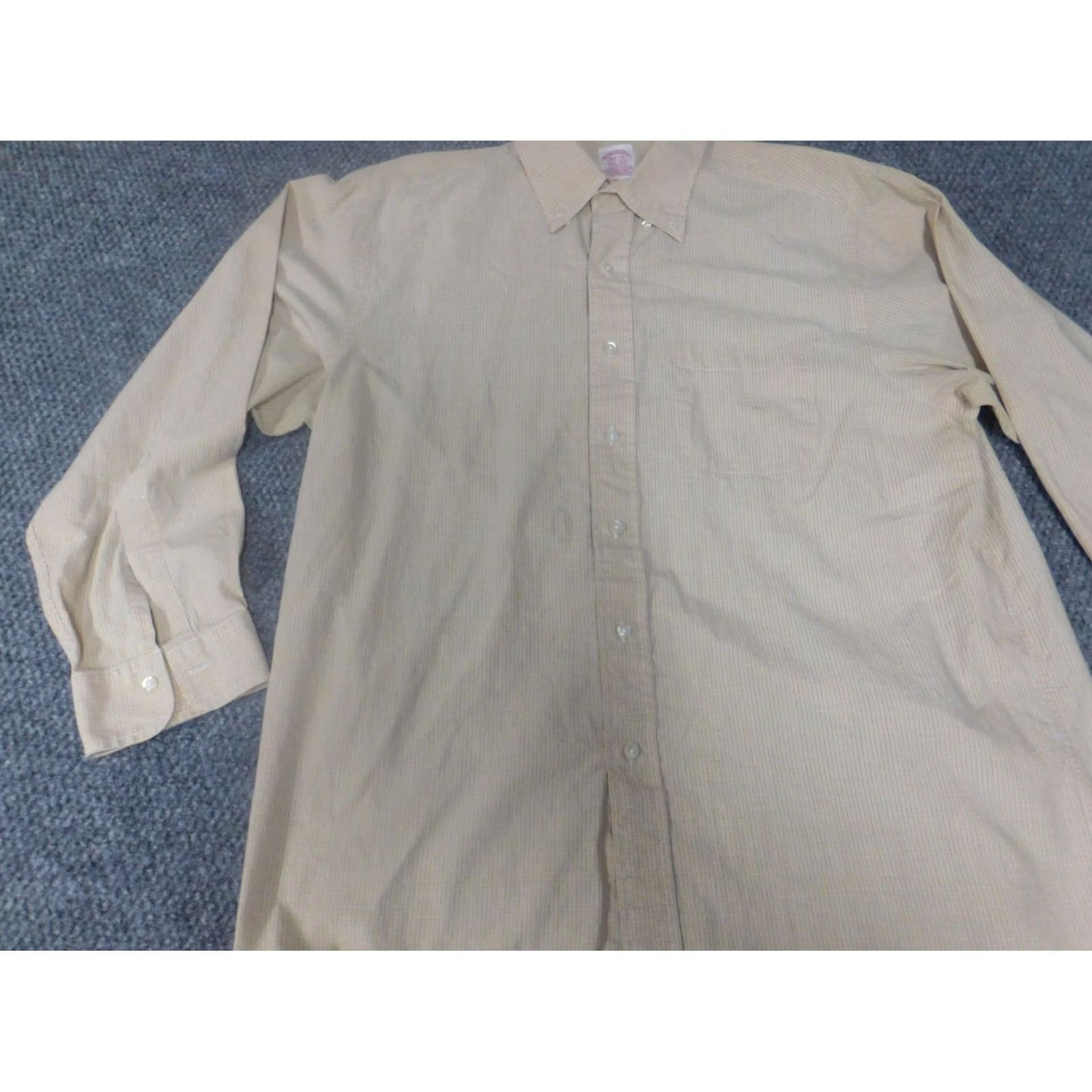 Brooks Brothers Brooks Brothers Mens Shirt 16.5 Yellow Plaid Button-Down 1818 Classic Modern Regular Mens Size US XL / EU 56 / 4 - 2 Thumbnail