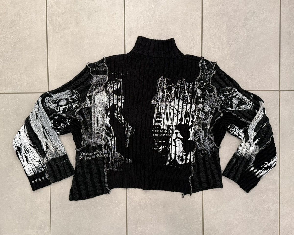 Other ONE OF A KIND ESHOUTSIDER HANDPAINTED STRIPED ZIP SWEATER Size US L / EU 52-54 / 3 - 7 Thumbnail