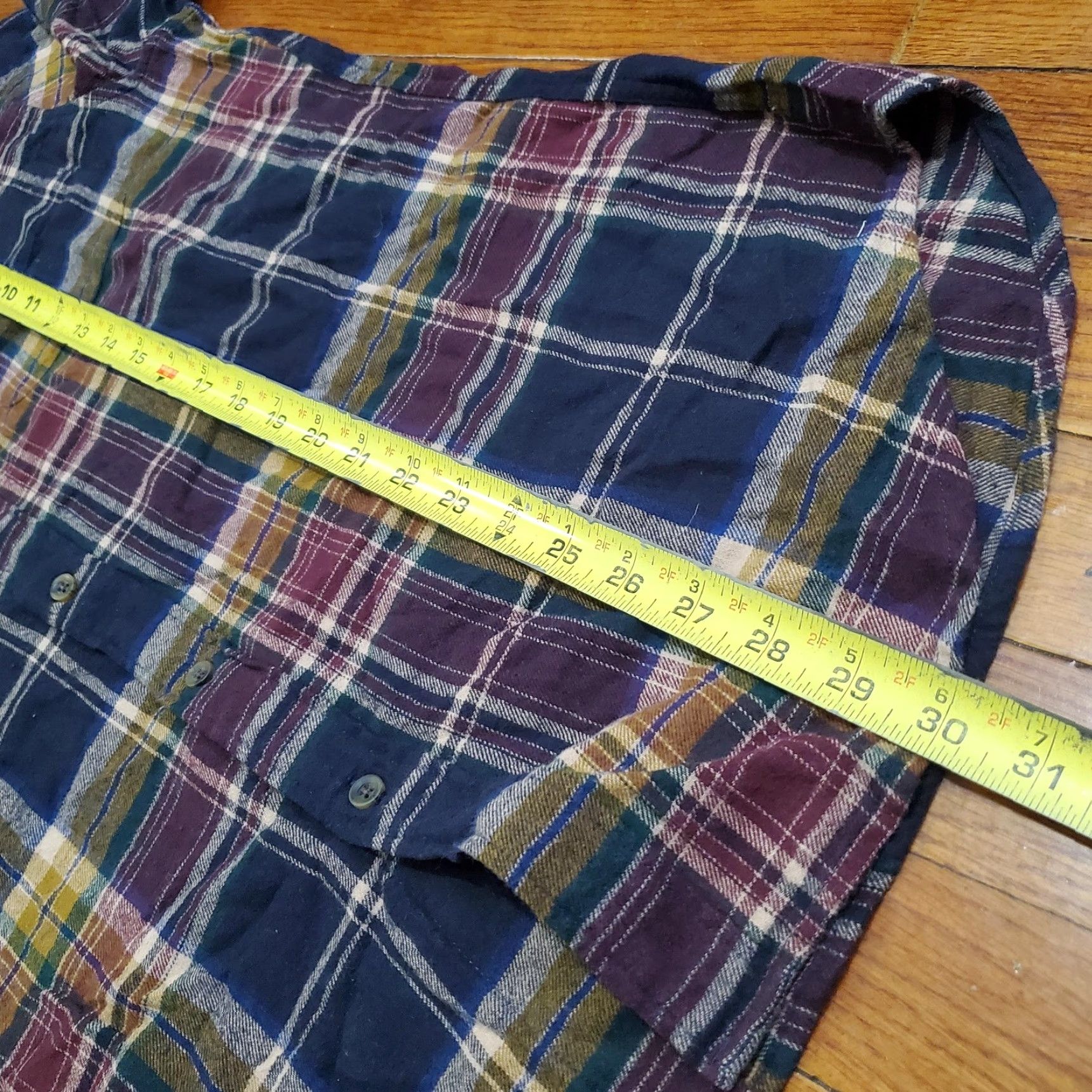 J.Crew J.Crew Flannel Shirt Mens M Navy Burgundy Plaid Button-Down Classic Fit Shirt Size US M / EU 48-50 / 2 - 5 Thumbnail