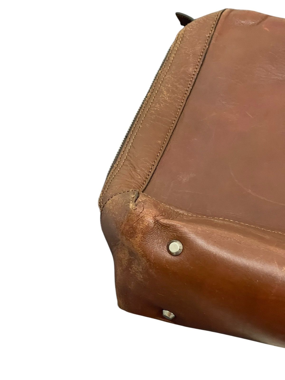 Japanese Brand Full Leather Patina The Suit Company Brief Bag 2🟩0 Size ONE SIZE - 12 Thumbnail