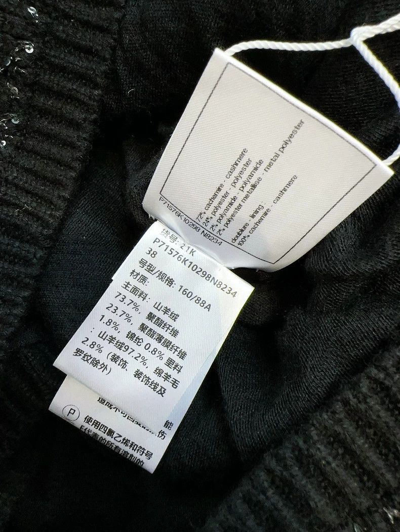 Chanel CHANEL 21K Black Sequin Knit Cardigan Size M / US 6-8 / IT 42-44 - 8 Thumbnail