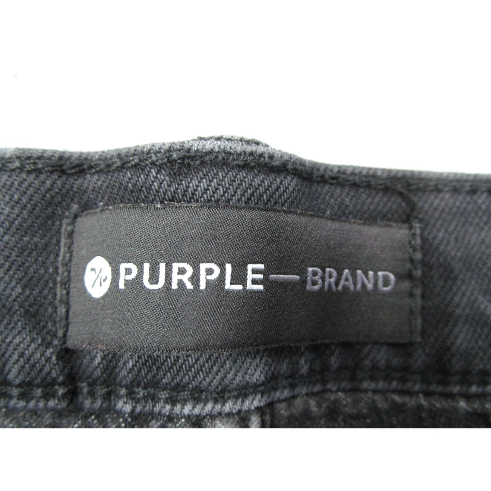 Denime Purple Brand Jeans Mens 34 Black P001 Slim Fit Low Rise Slim Leg Stretch Denim 5-Pocket Design Size US 34 / EU 50 - 3 Thumbnail