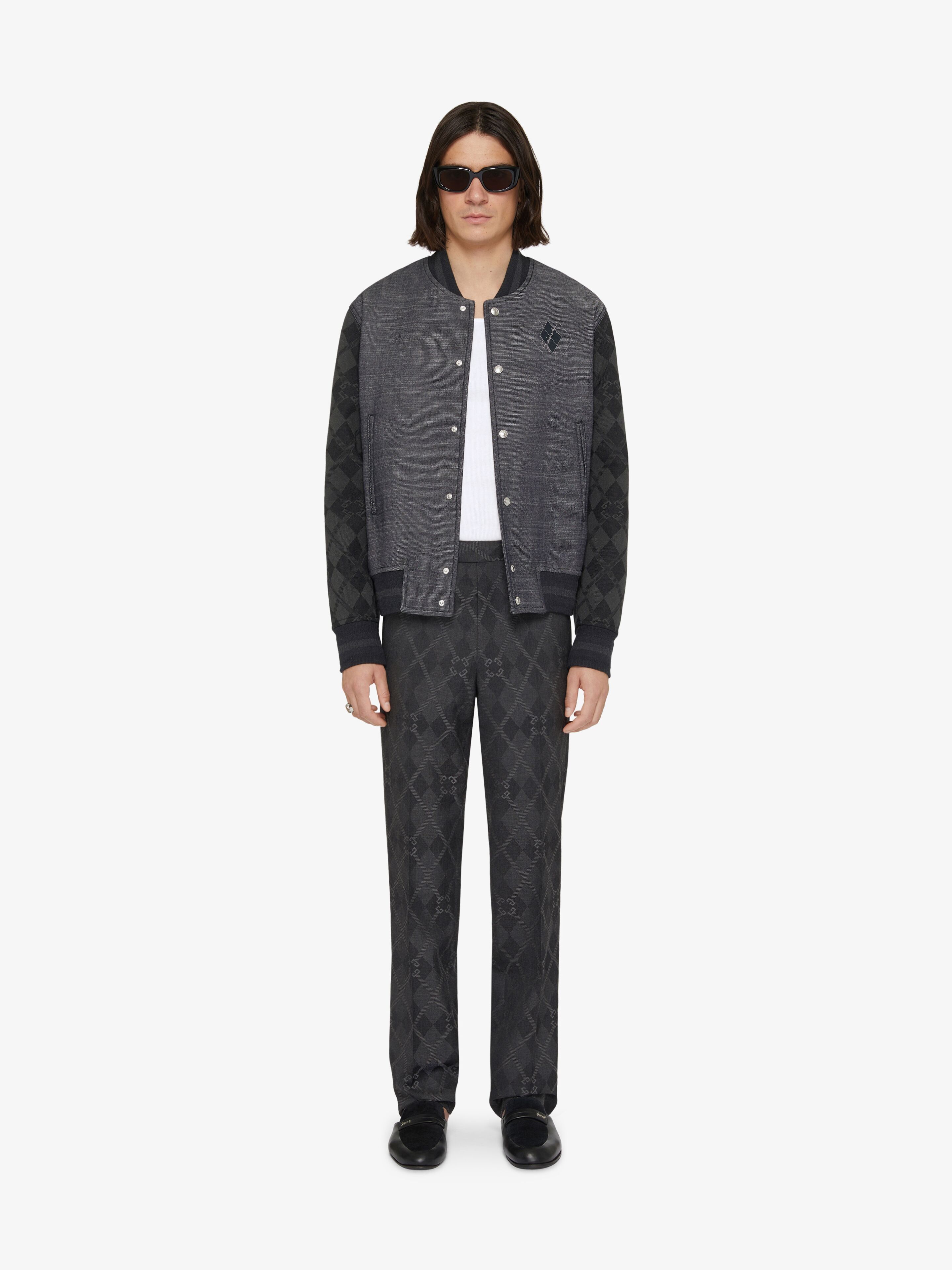 Givenchy o1w1db10925 Mix Material Varsity Jacket in Grey/Black Size US S / EU 44-46 / 1 - 4 Thumbnail