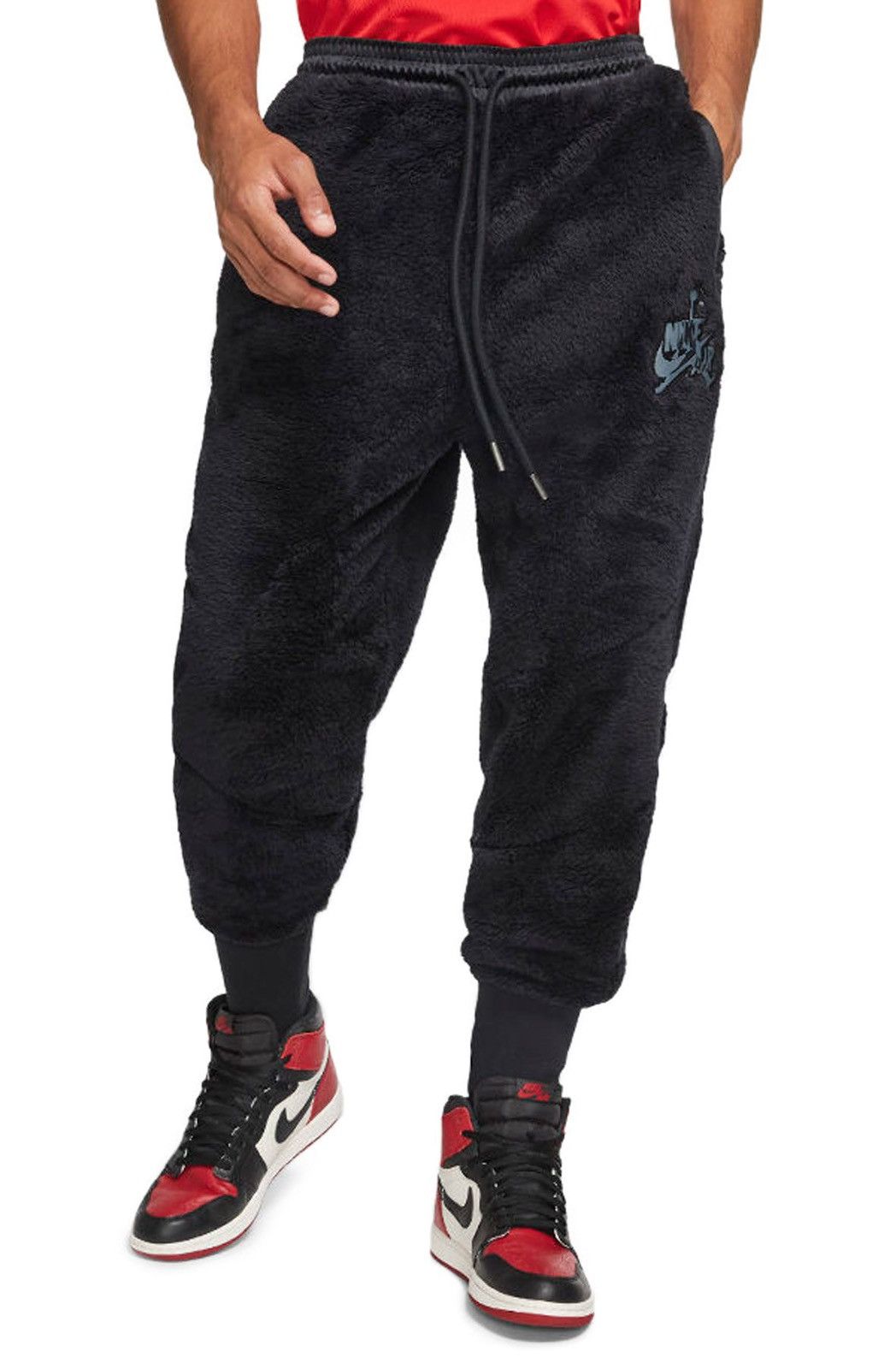 Jordan Brand × Nike JORDAN MJ WINGS SHERPA SOLID JOGGERS (WAIST 30-36) CJ7781 Size US 36 / EU 52 - 1 Thumbnail