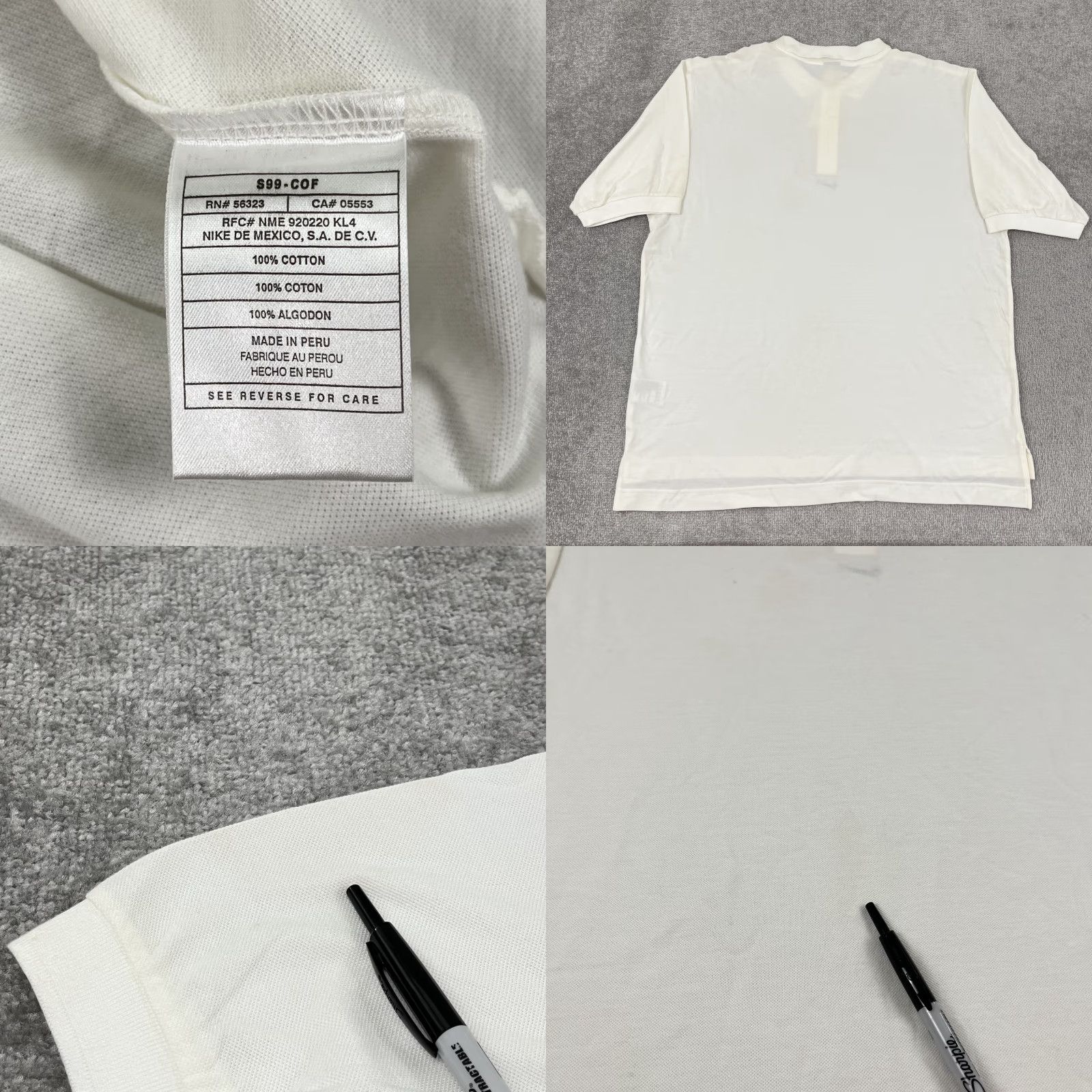 Nike VINTAGE Nike Polo Shirt Mens 2XL White Short Sleeve Casual Golf Tennis Retro Logo 90s Size US XXL / EU 58 / 5 - 8 Thumbnail