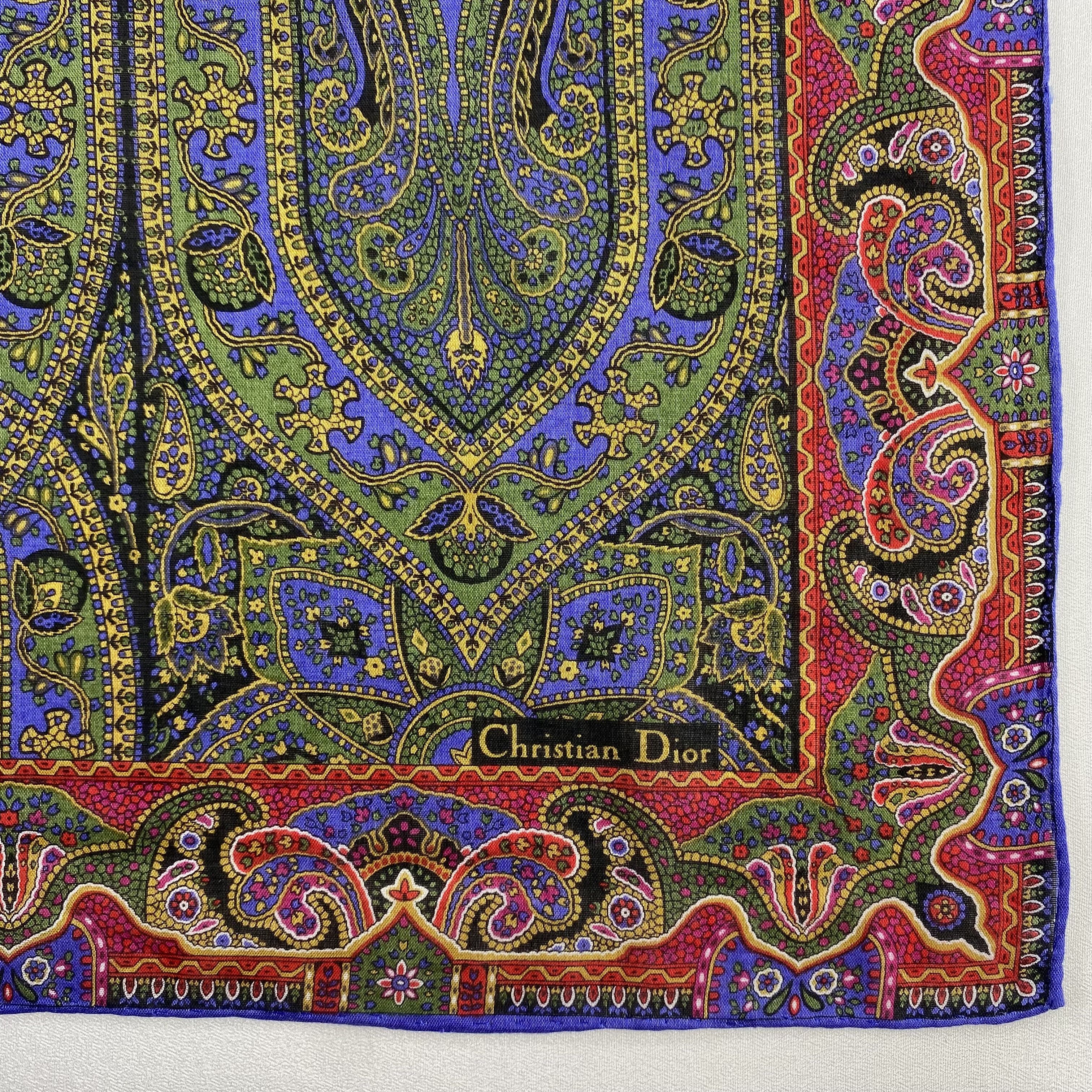 Vintage Christian Dior Monsieur Handkerchief / Neckerchief-P1212 Size ONE SIZE - 3 Thumbnail
