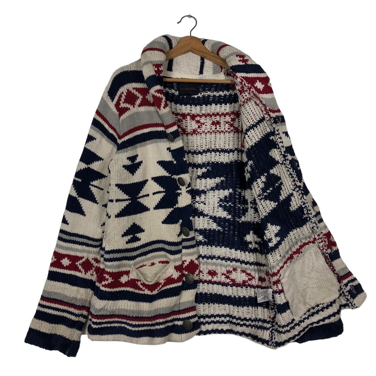 Japanese Brand 🔥Double Collar Anti Ballistic Navajo Aztec Design Size US L / EU 52-54 / 3 - 8 Thumbnail