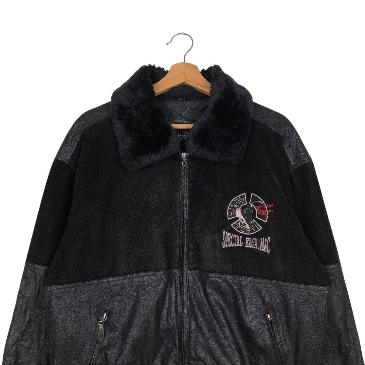 Genuine Leather 🔥VINTAGE BOMBER LEATHER JACKET MONTEREY & CARMEL ISSEYMIYAKE Size US M / EU 48-50 / 2 - 5 Thumbnail