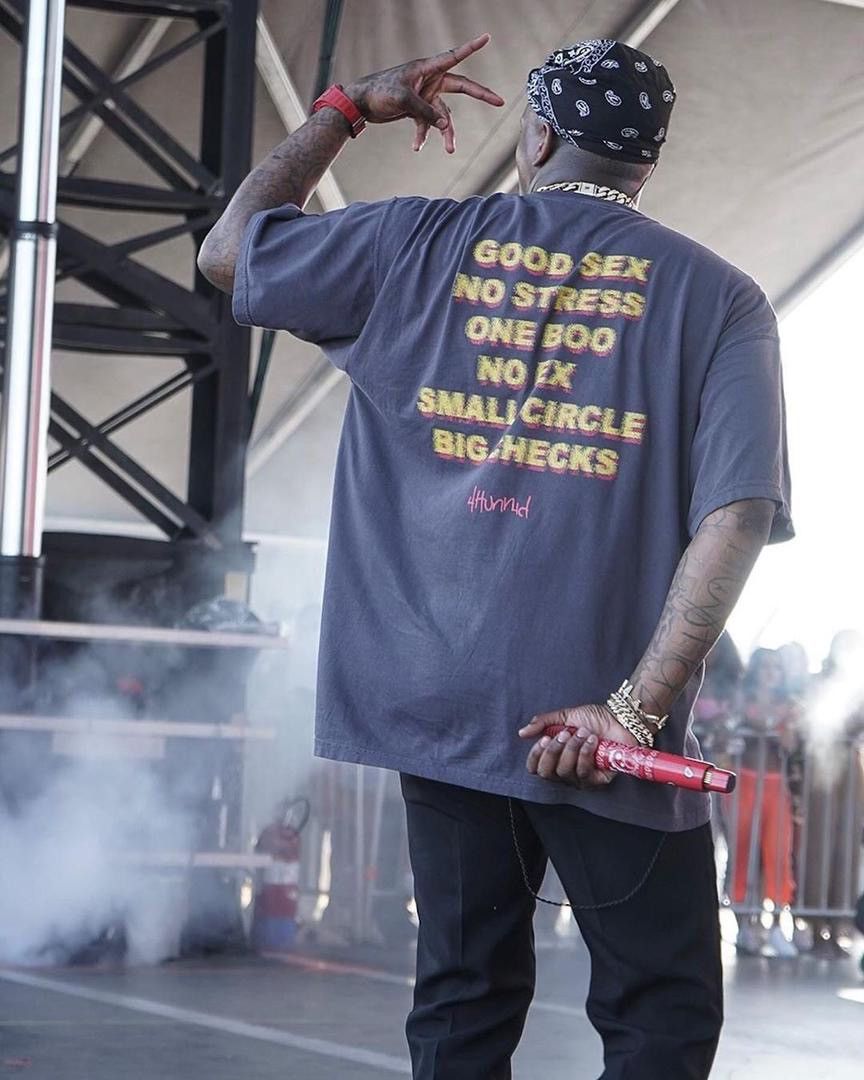 4HUNNID × Rap Tees 4 Hunnid Worn by Rapper YG Poem Good Sex No Stress Faded Size US M / EU 48-50 / 2 - 2 Thumbnail