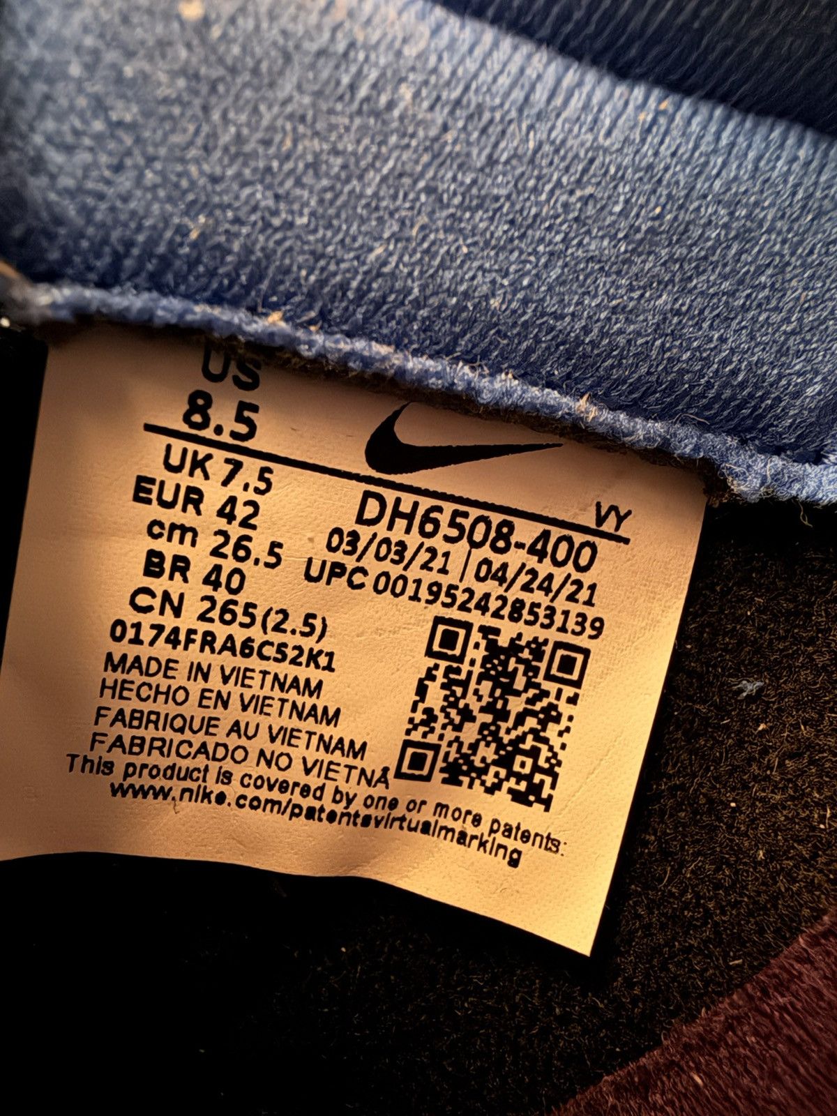 Nike × Undefeated Nike Dunk Low Undefeated 5 On It Dunk VS. AFI Signal Blue Size US 8.5 / EU 41-42 - 5 Thumbnail