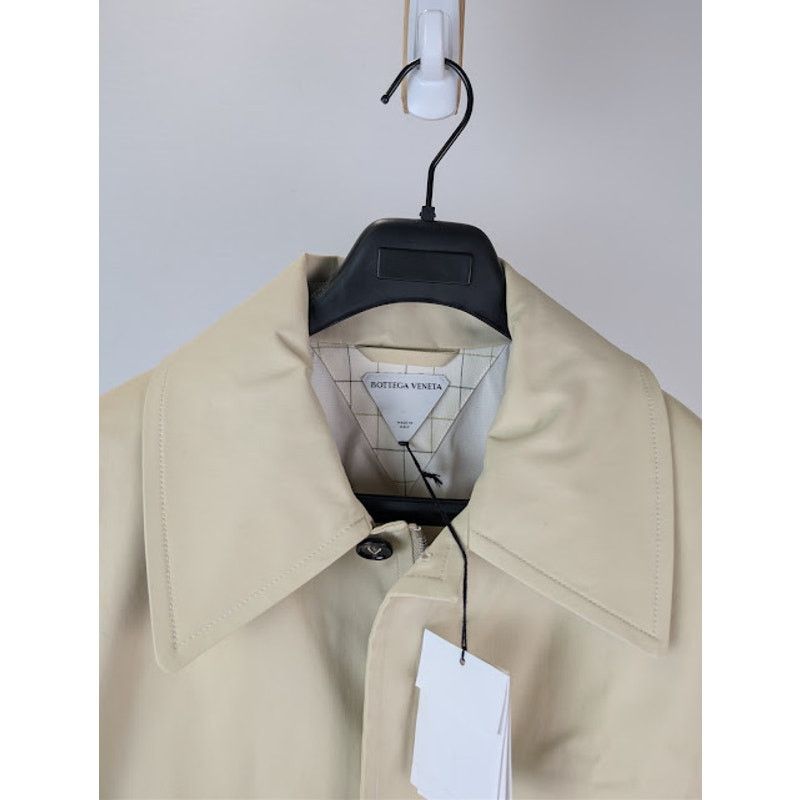 Bottega Veneta o1rshd1 Blouson Coated Cotton Stretch Jacket in Ecru Size US L / EU 52-54 / 3 - 7 Thumbnail
