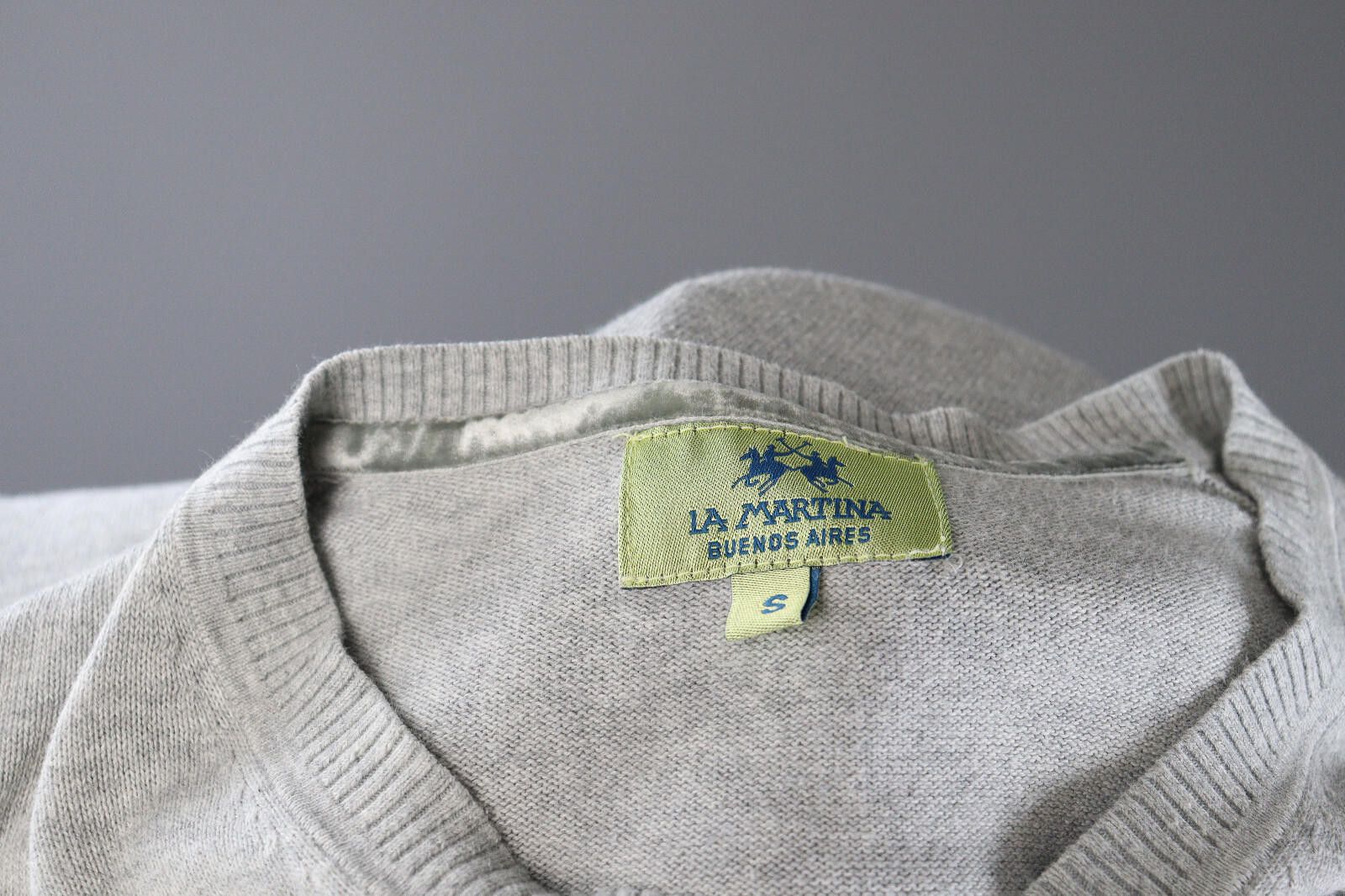 La Martina Men La Martina Buenos Aires Grey Cotton Sweater Size S Size US S / EU 44-46 / 1 - 8 Thumbnail