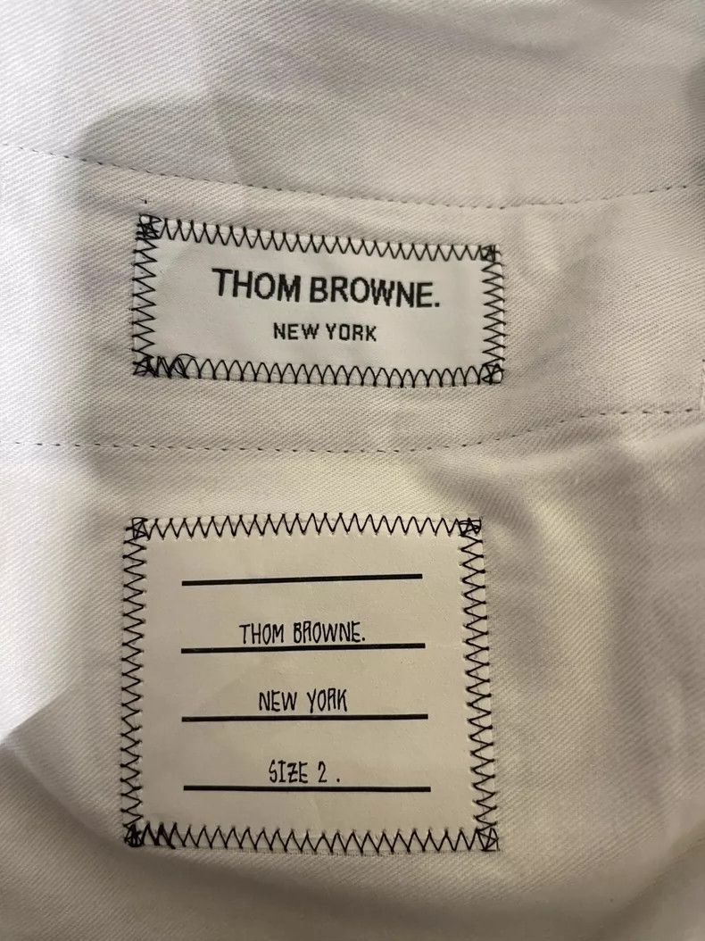 Thom Browne Thom Browne size2 Navy blue cotton trousers Size 40S - 4 Thumbnail