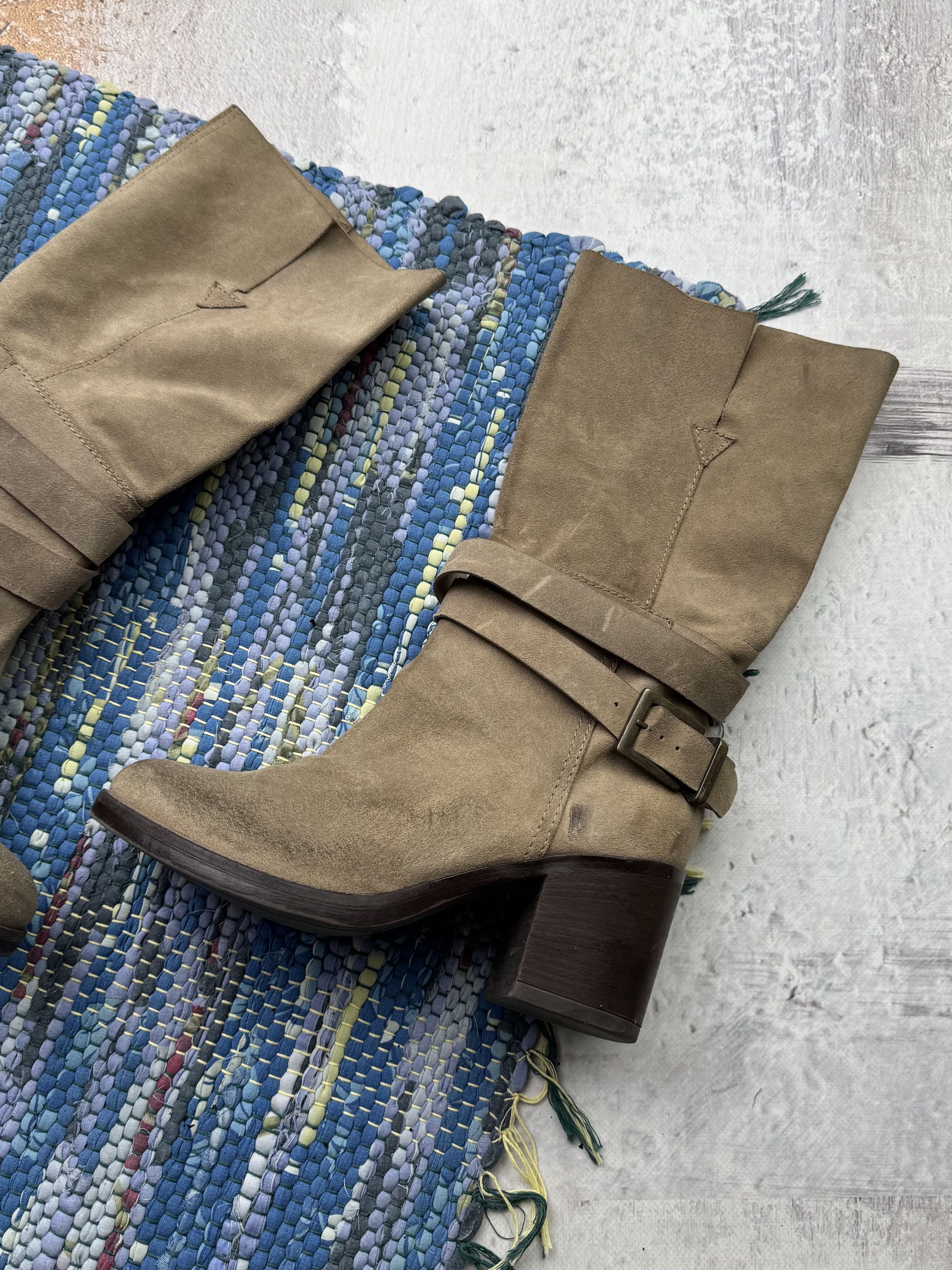 Japanese Brand Vintage Leather Boots With Straps A691D8(114) Size US 10 / IT 40 - 8 Thumbnail